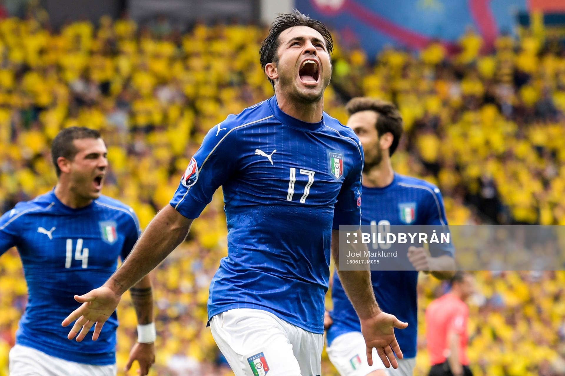 Italiens Eder jublar