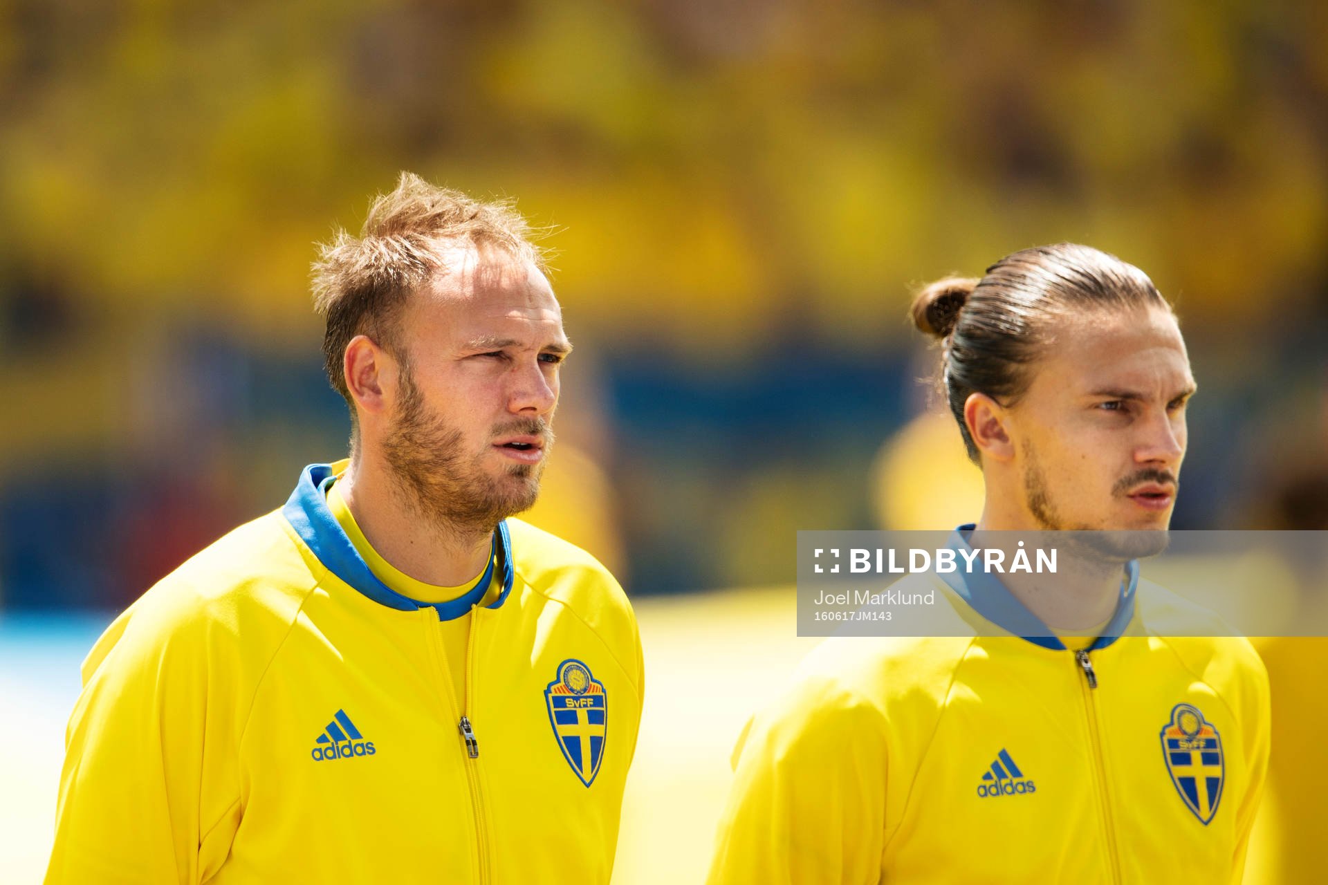 Sveriges Andreas Granqvist och Erik Johansson