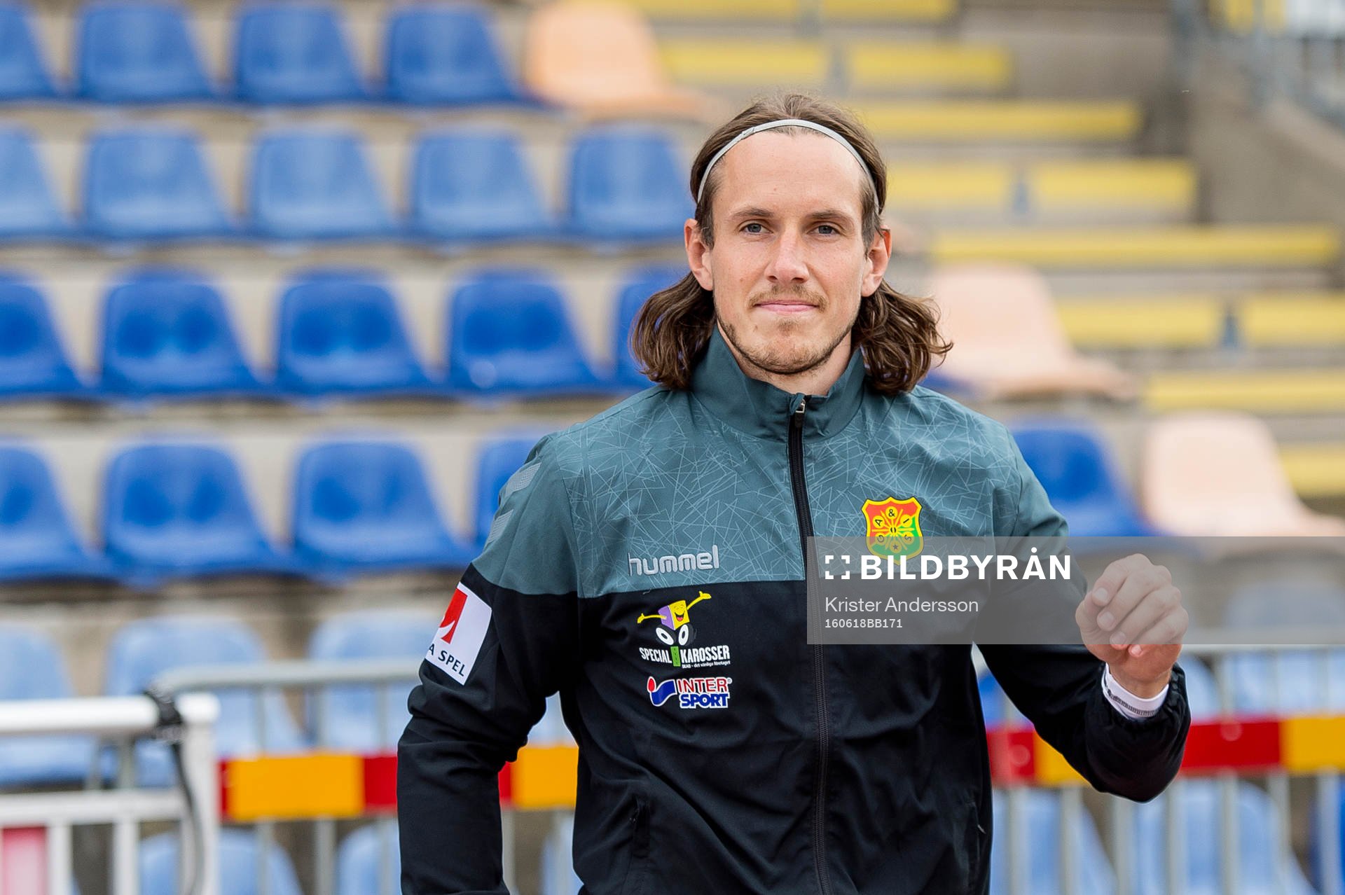 GAIS David Johannesson före fotbollsmatchen i Superettan