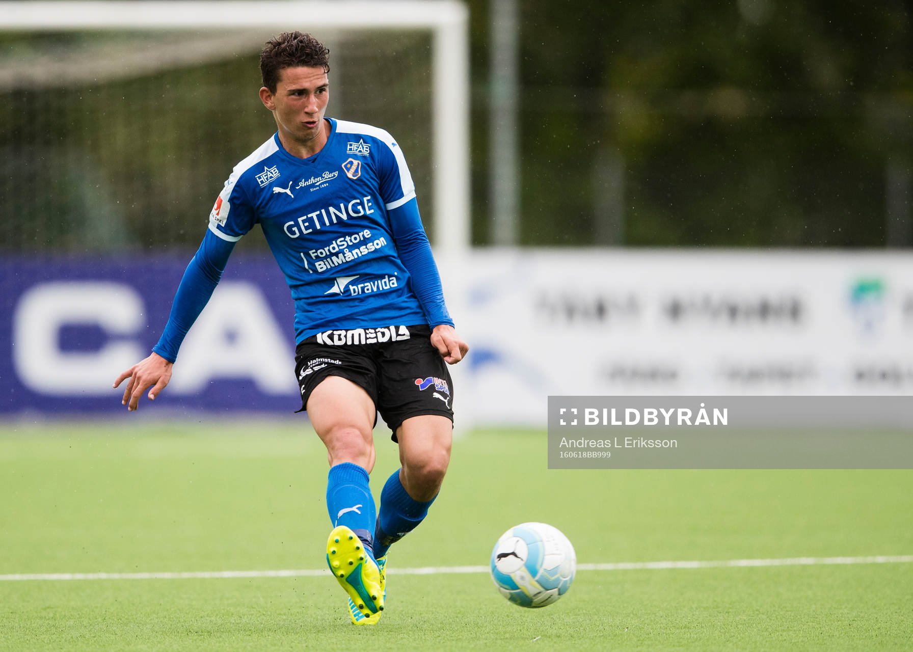 Halmstads Adnan Kojic under fotbollsmatchen i Superettan mellan Frej Täby och Halmstad den 18 juni 2016 i Stockholm. 