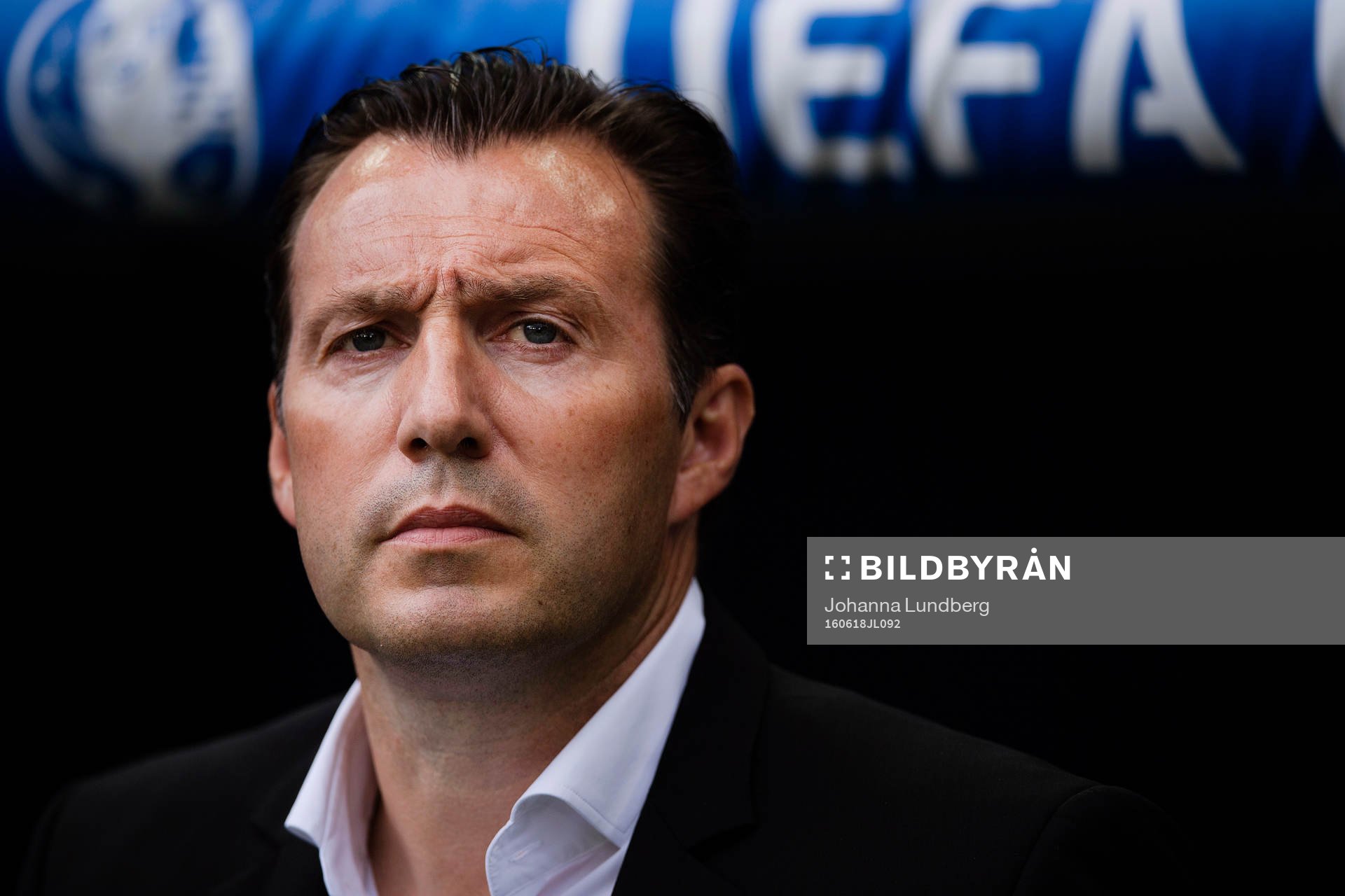 Belgiens förbundskapten Marc Wilmots i fotbollsmatchen