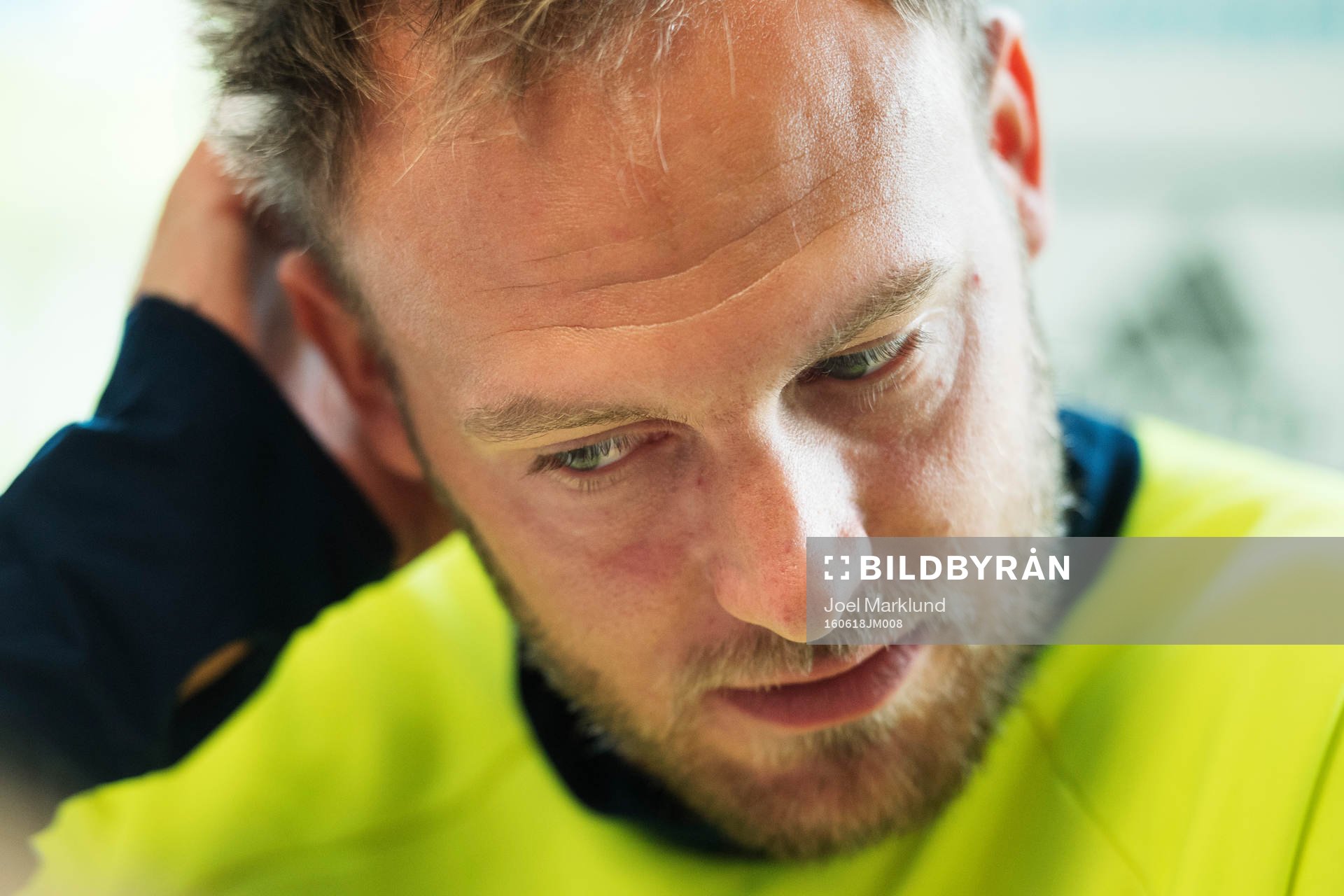 Andreas Granqvist på Sveriges fotbollslandslags pressträff
