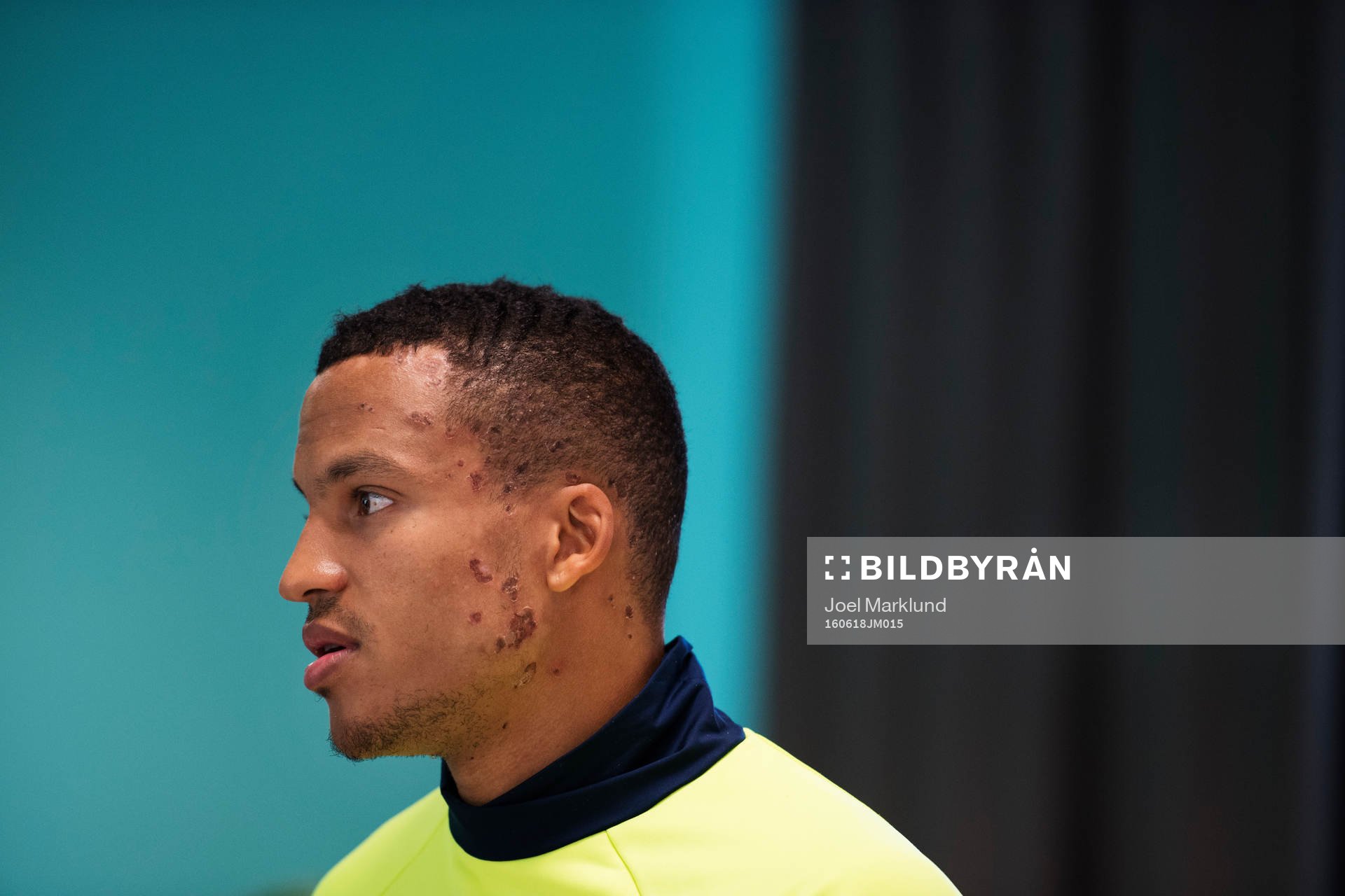 Martin Olsson på Sveriges fotbollslandslags pressträff