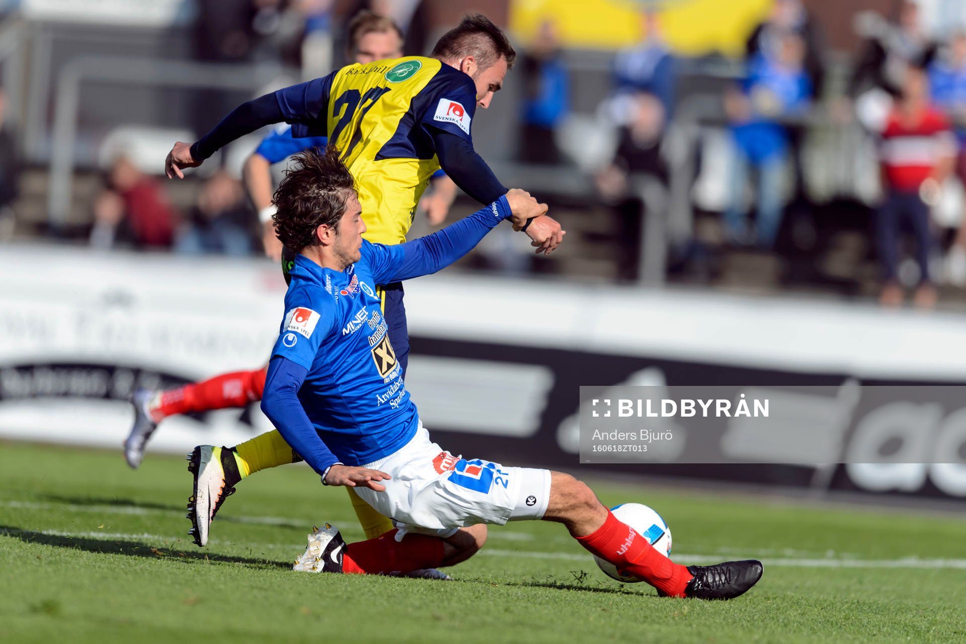 Åtvidabergs Alberto Catenacci och Ängelholms Ryan Finley