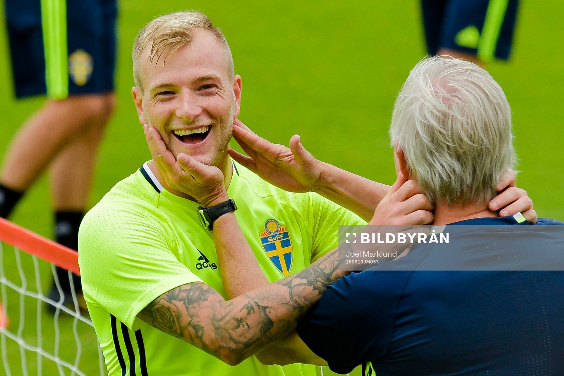 Sveriges John Guidetti och Lars Richt är lekfulla  på