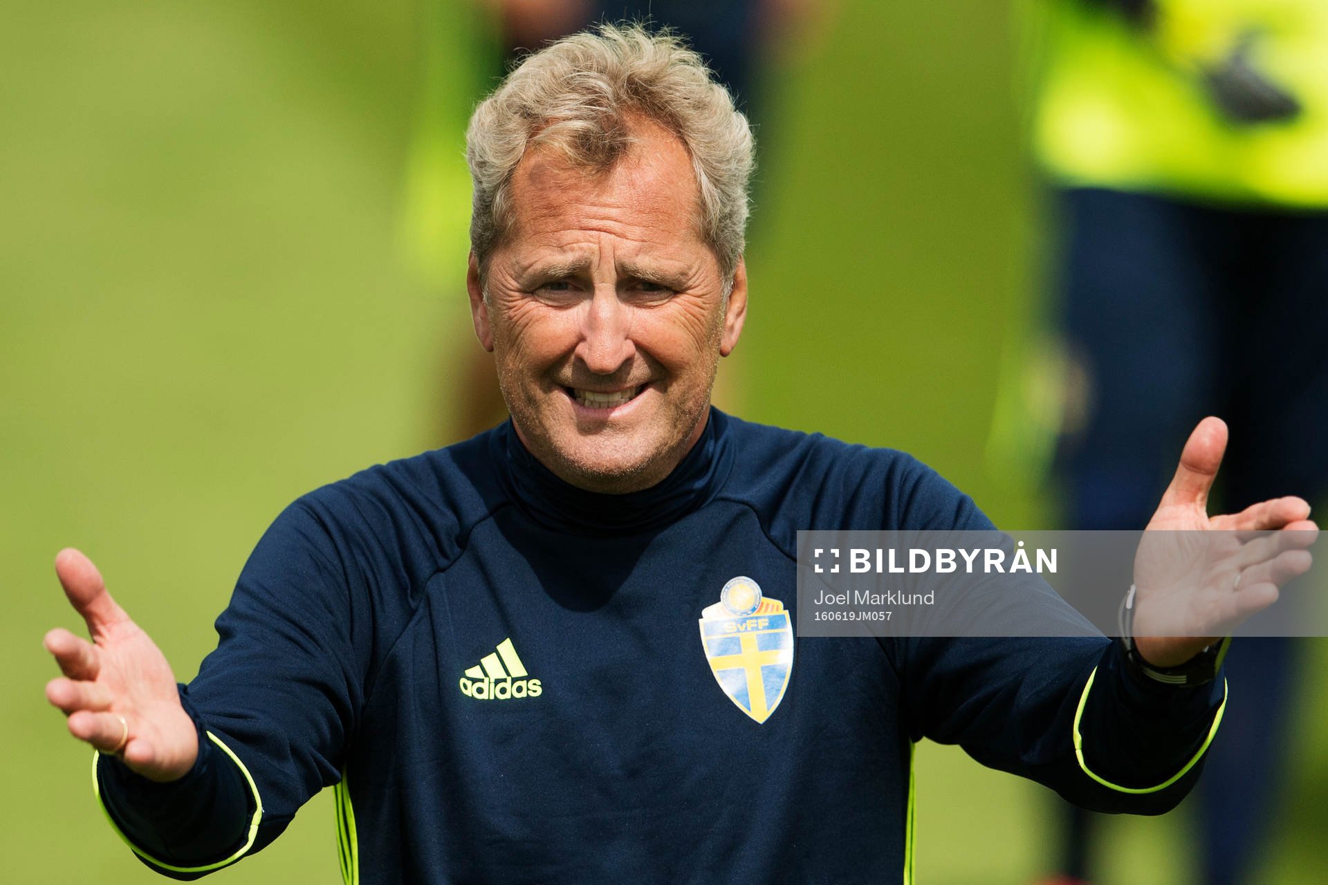 Förbundskapten Erik Hamrén på Sveriges fotbollslandslags