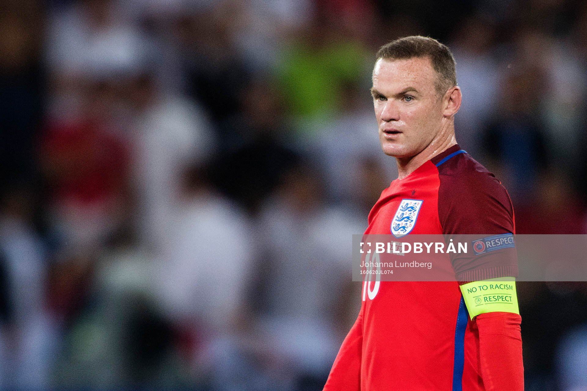 Englands Wayne Rooney i fotbollsmatchen mellan Slovakien