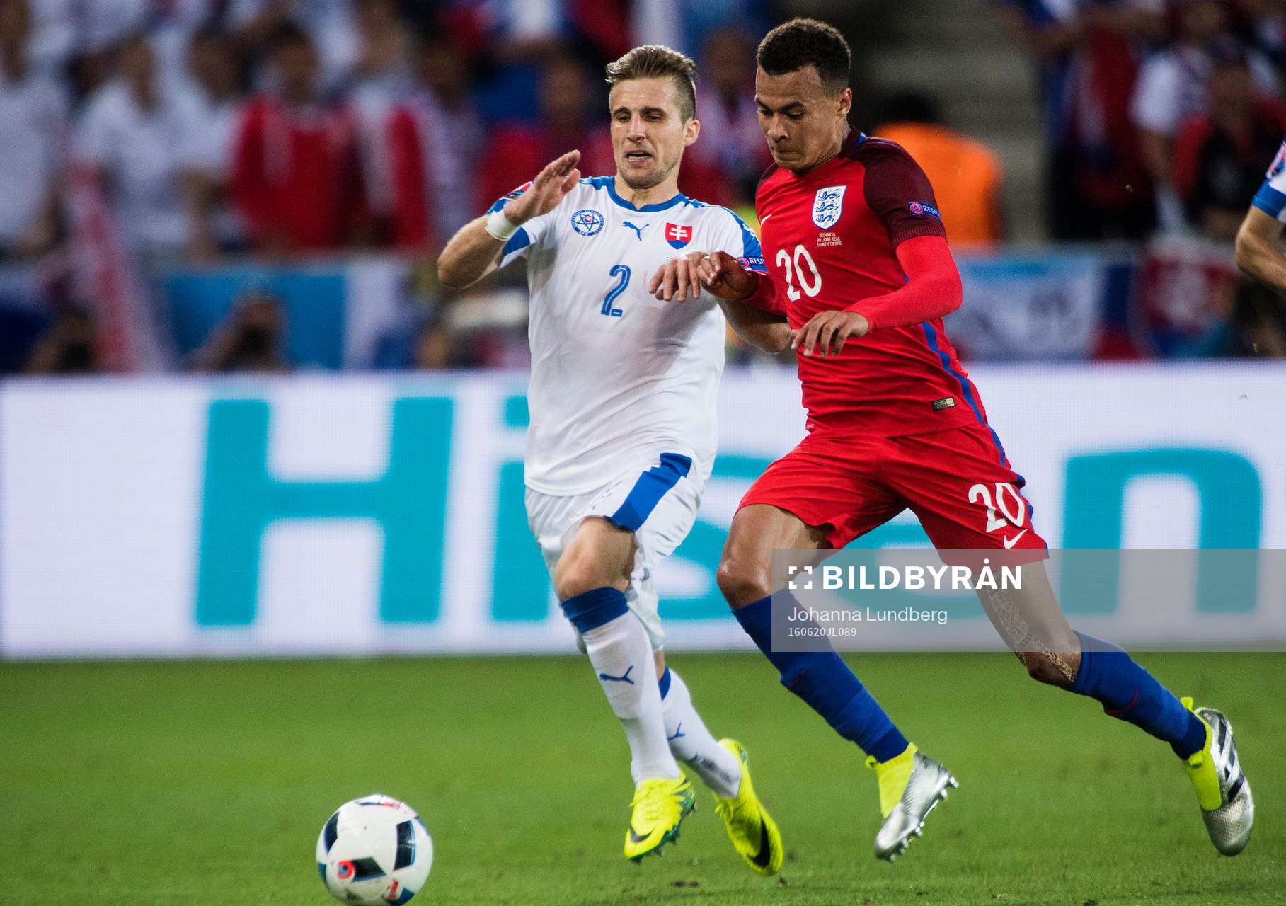 i fotbollsmatchen mellan Slovakien och England