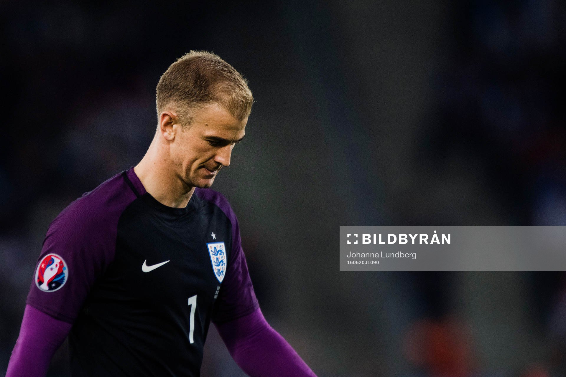 Englands målvakt Joe Hart deppar i fotbollsmatchen mellan