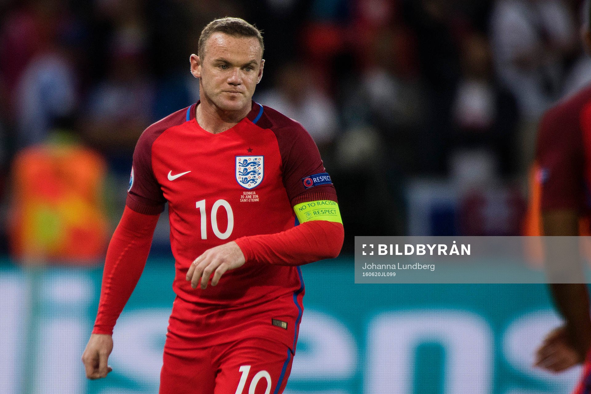 Englands Wayne Rooney i fotbollsmatchen mellan Slovakien