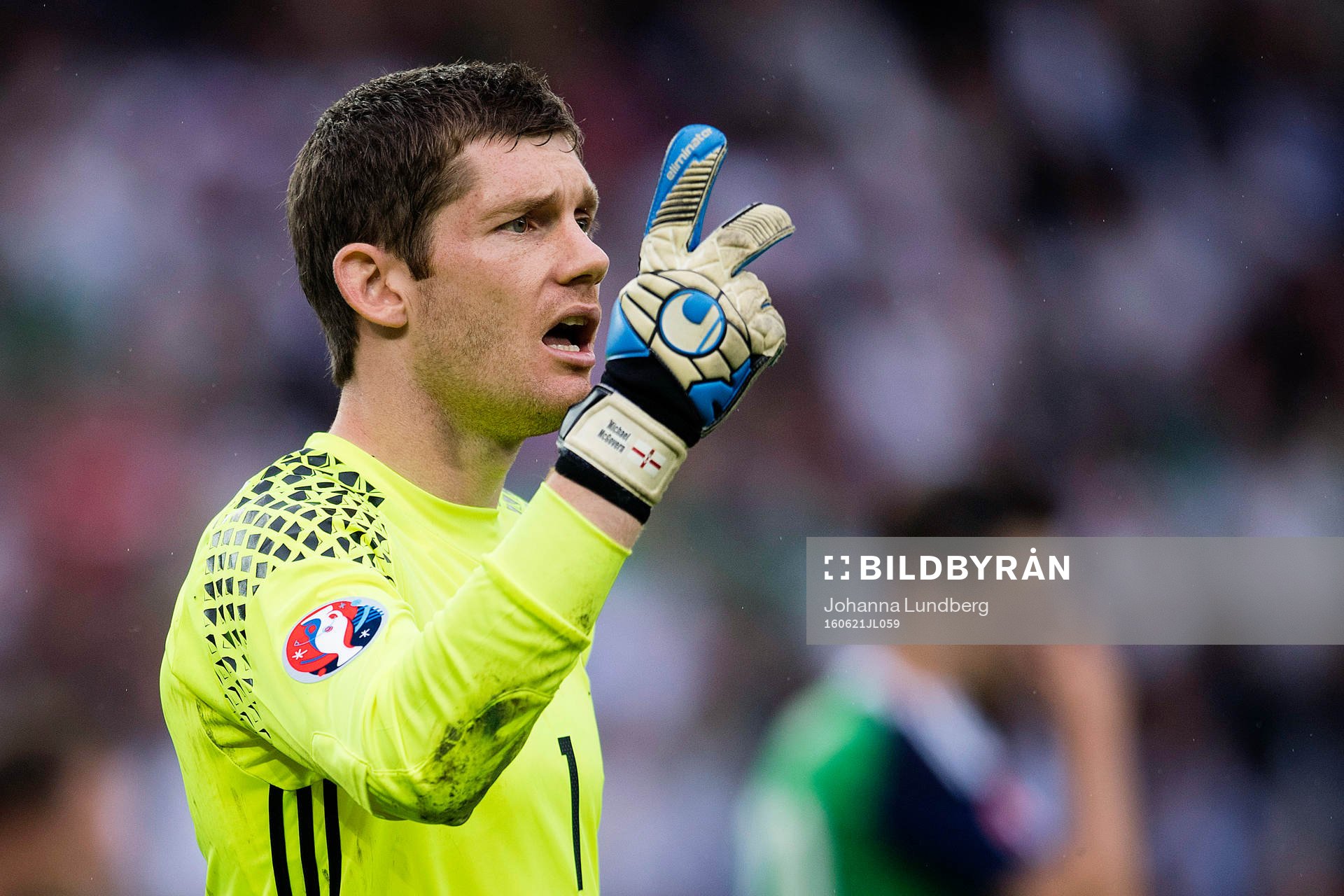 Nordirlands målvakt Michael McGovern i fotbollsmatchen