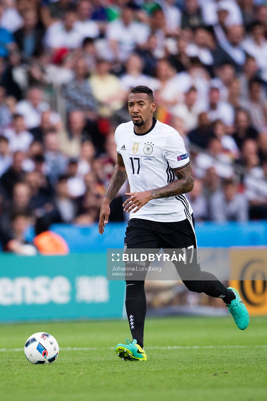 Tysklands Jerome Boateng  i fotbollsmatchen mellan