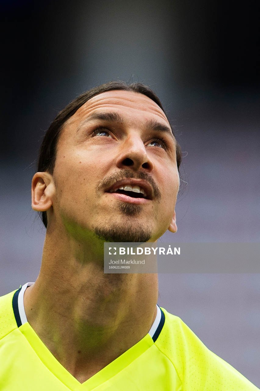 Zlatan Ibrahimovic på Sveriges fotbollslandslags träning