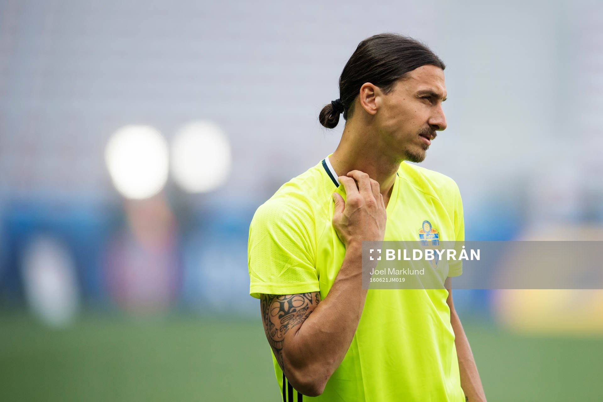 Zlatan Ibrahimovic på Sveriges fotbollslandslags träning
