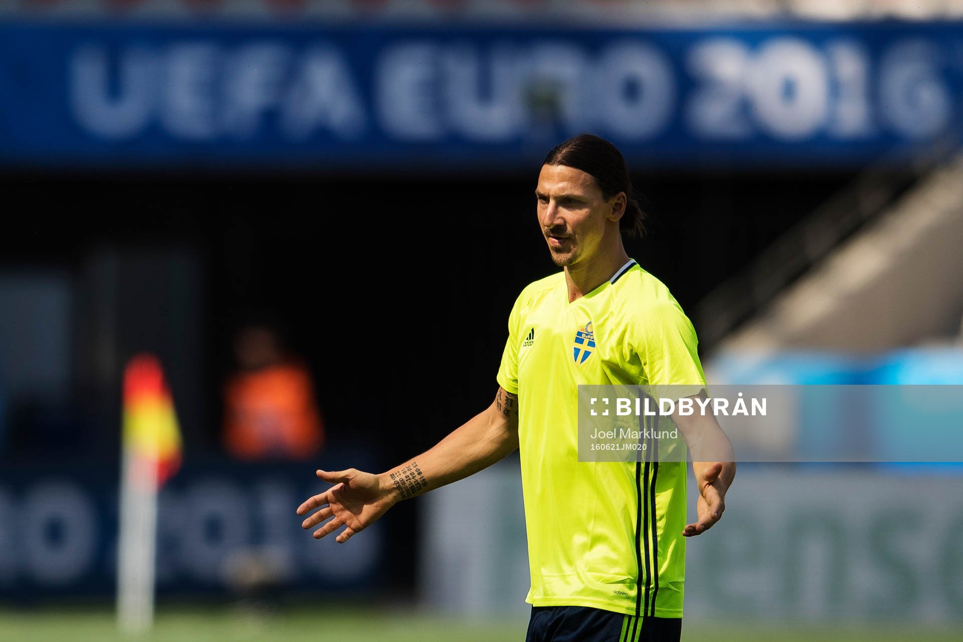 Zlatan Ibrahimovic på Sveriges fotbollslandslags träning