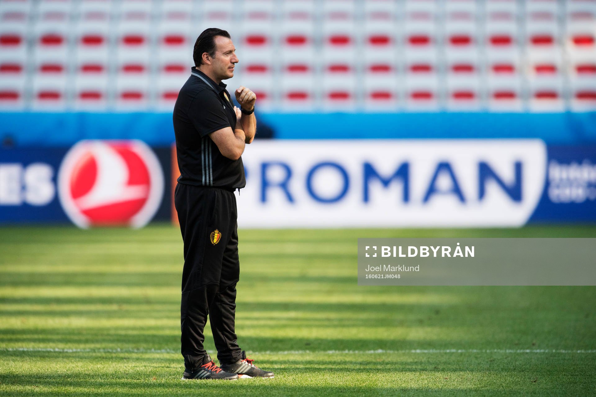 Förbundskapten Marc Wilmots på Belgiens fotbollslandslags