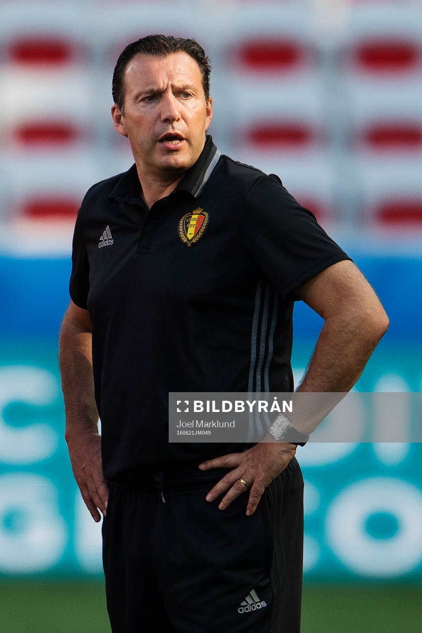 Förbundskapten Marc Wilmots på Belgiens fotbollslandslags