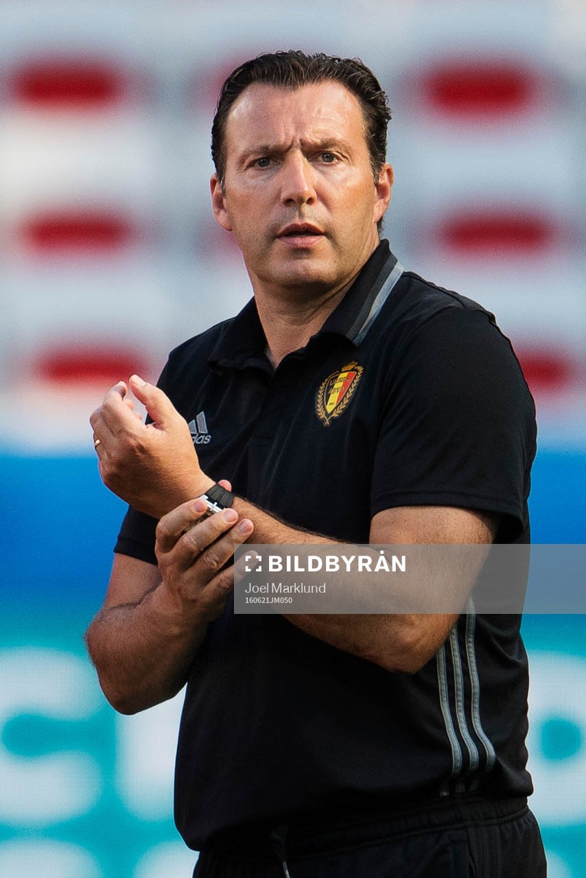 Förbundskapten Marc Wilmots på Belgiens fotbollslandslags