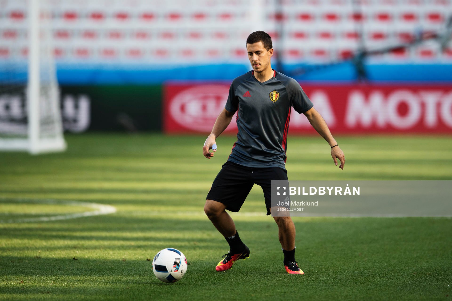 Eden Hazard på Belgiens fotbollslandslags träning