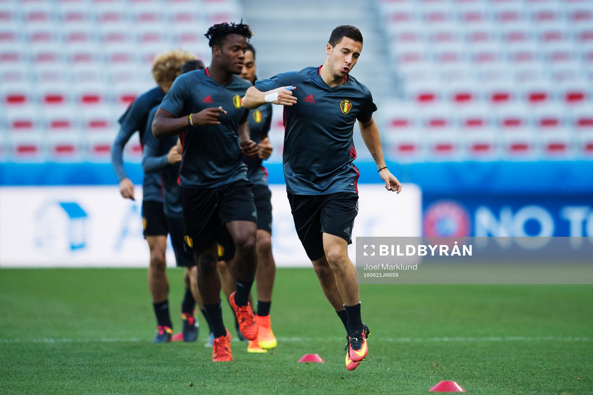 Eden Hazard på Belgiens fotbollslandslags träning