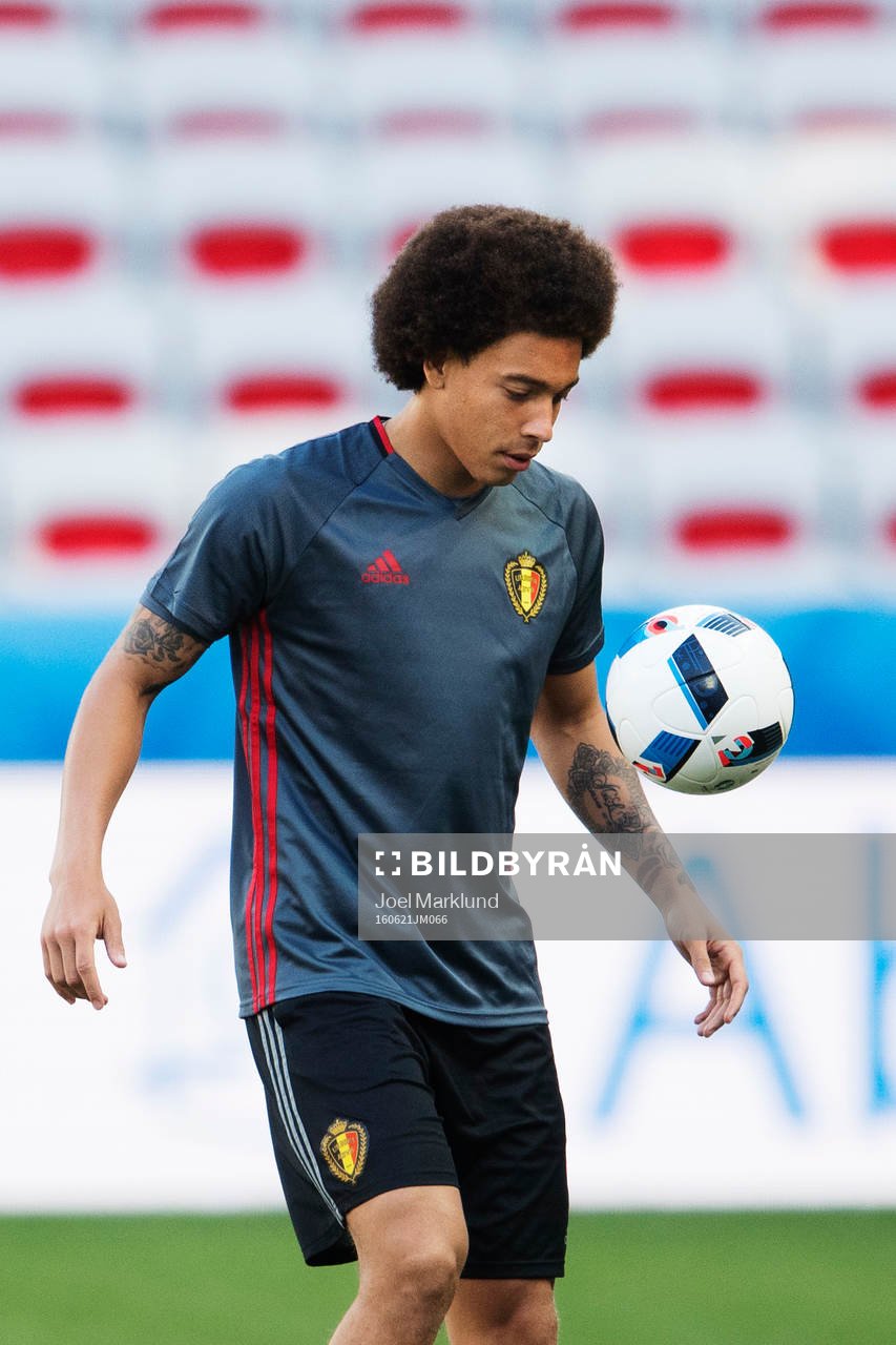 Axel Witsel på Belgiens fotbollslandslags träning