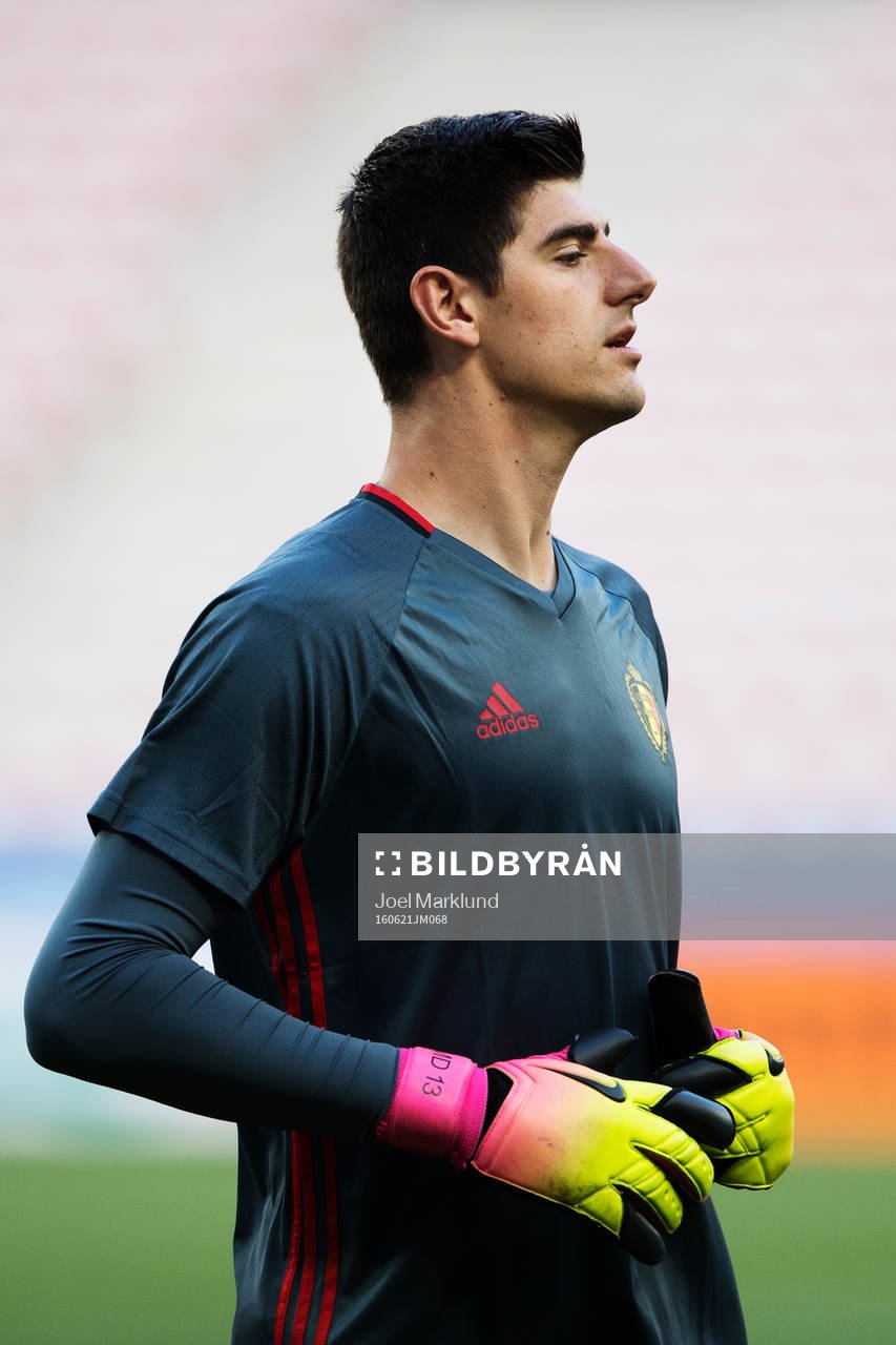 Målvakten Thibaut Courtois på Belgiens fotbollslandslags