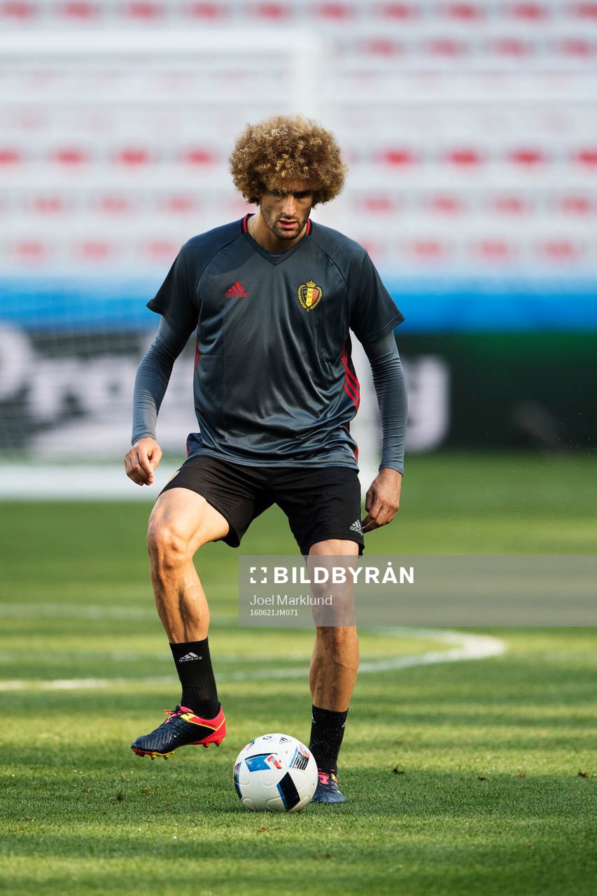 Marouane Fellaini på Belgiens fotbollslandslags träning
