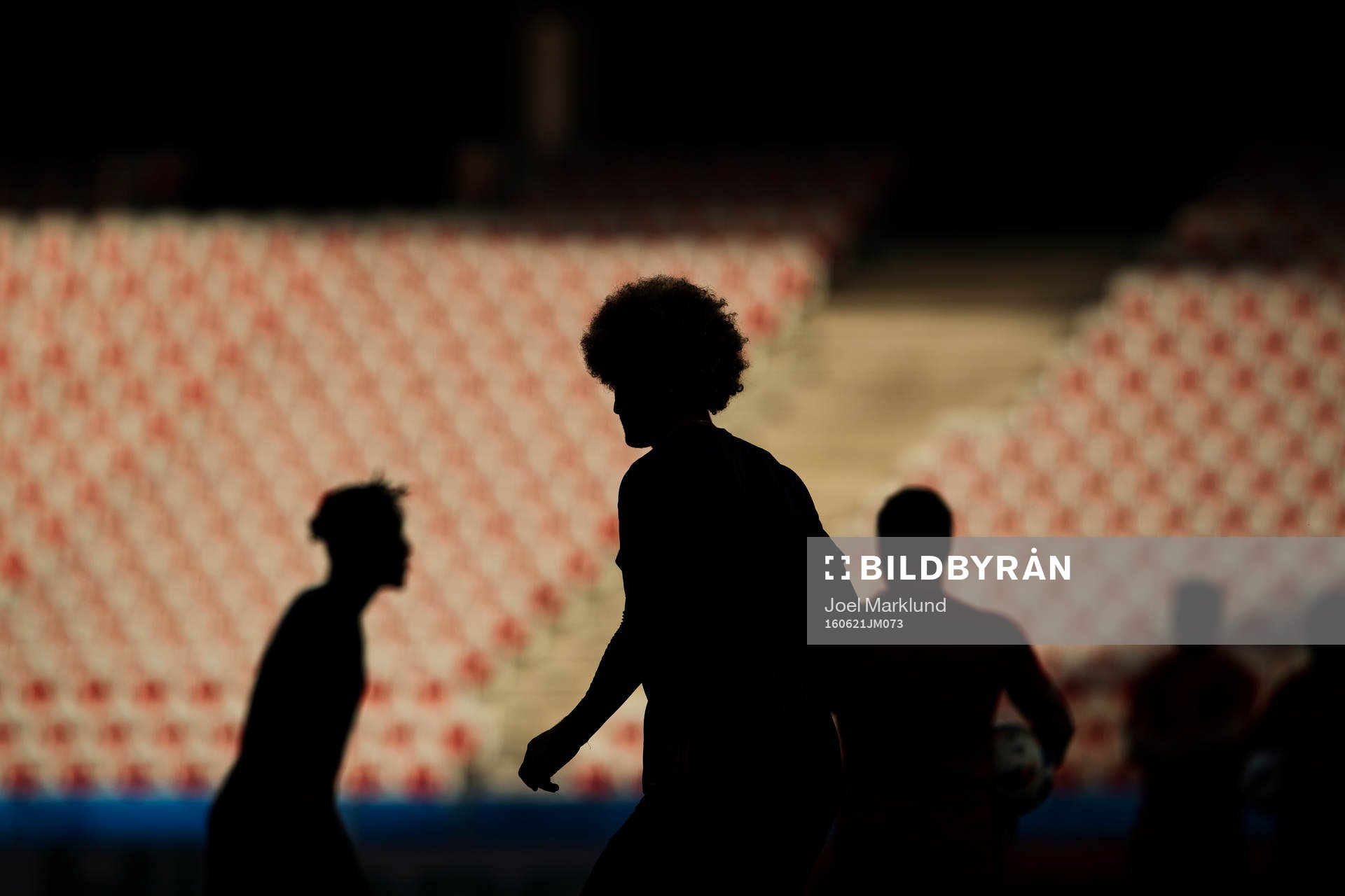 Marouane Fellaini på Belgiens fotbollslandslags träning under fotbolls-EM den 21 juni 2016 i Nice.