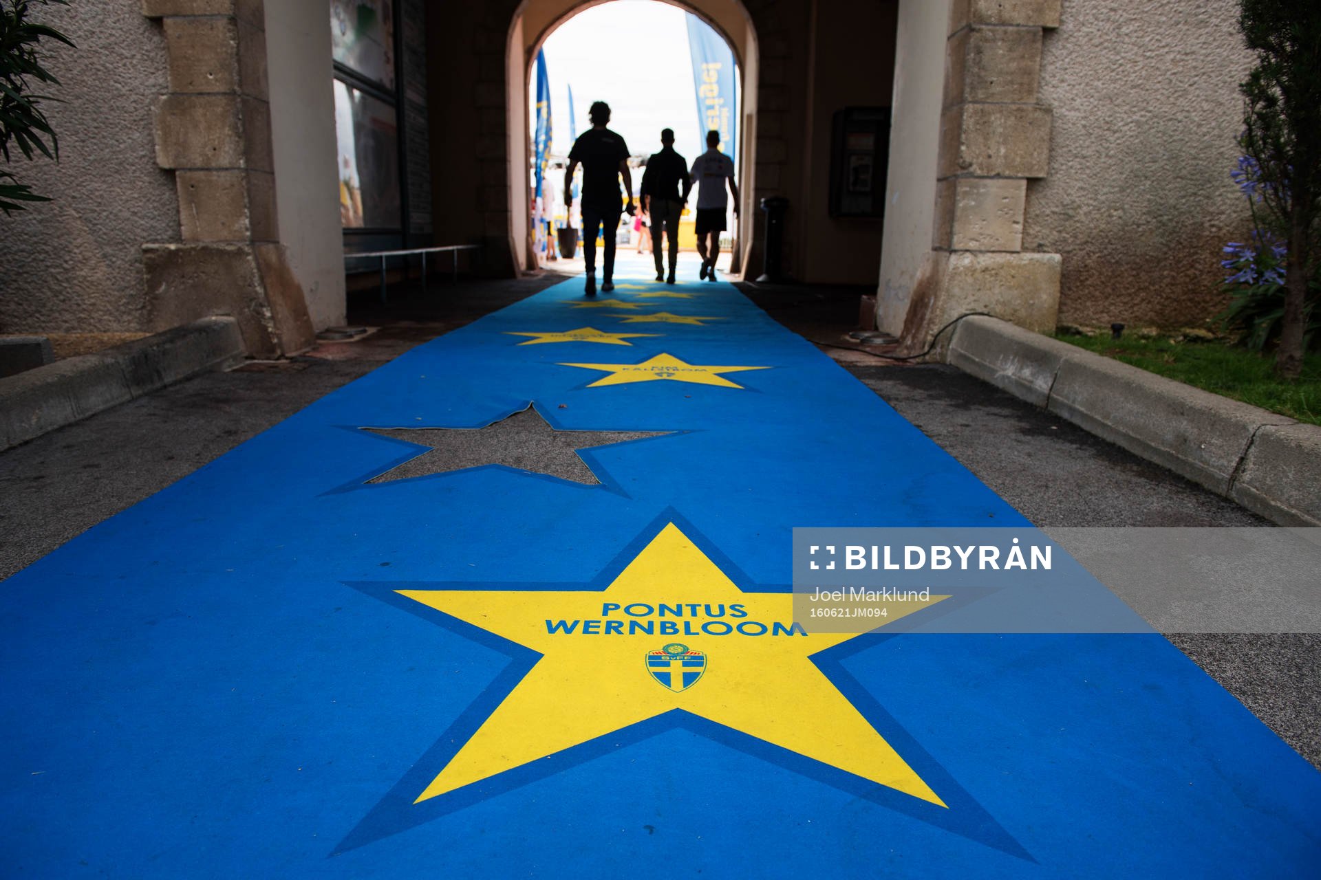 En walk of fame med Pontus Wernbloom på Camp Sweden