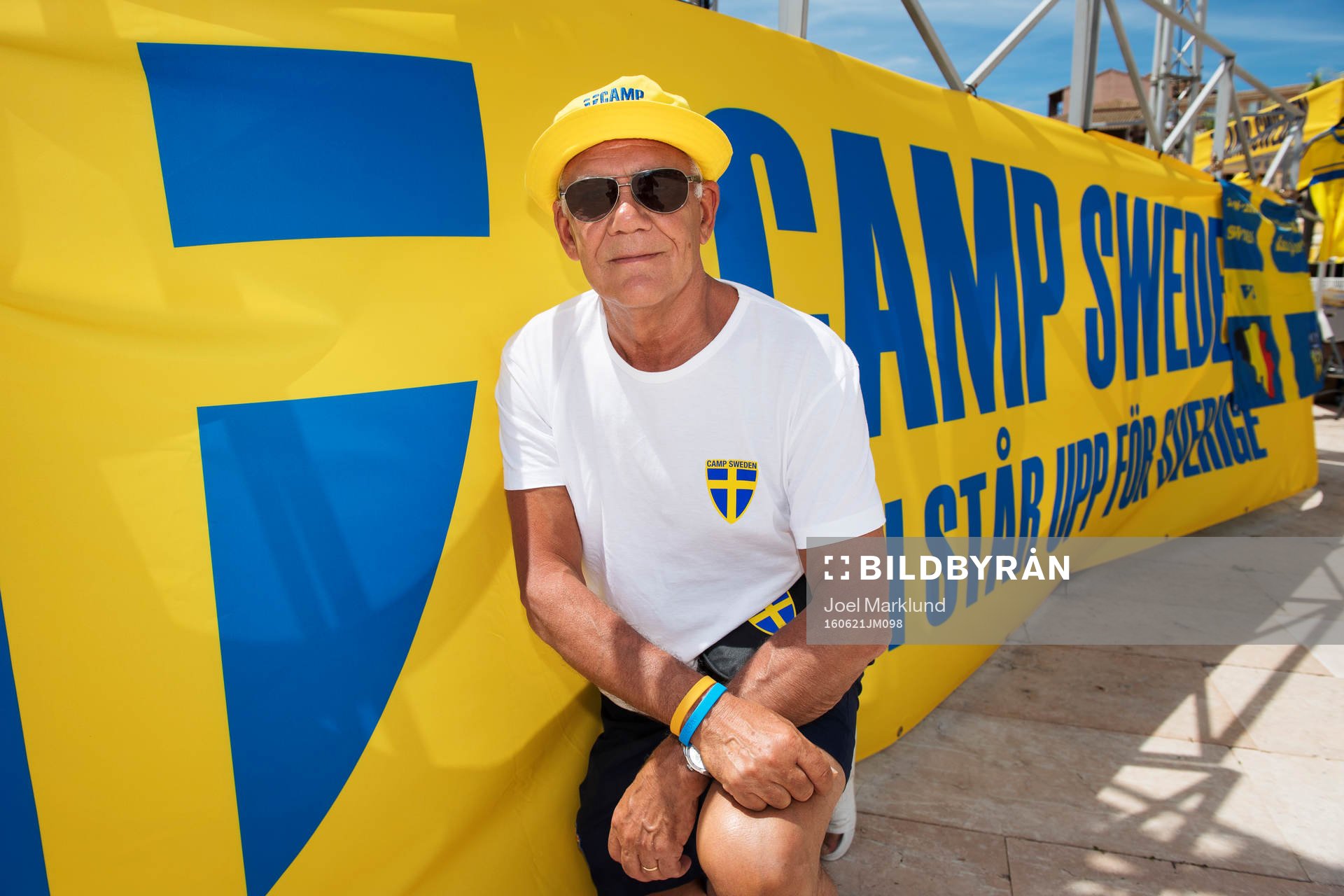 Göran Frisk på Camp Sweden under fotbolls-EM den 21 juni 2016 i Agay.