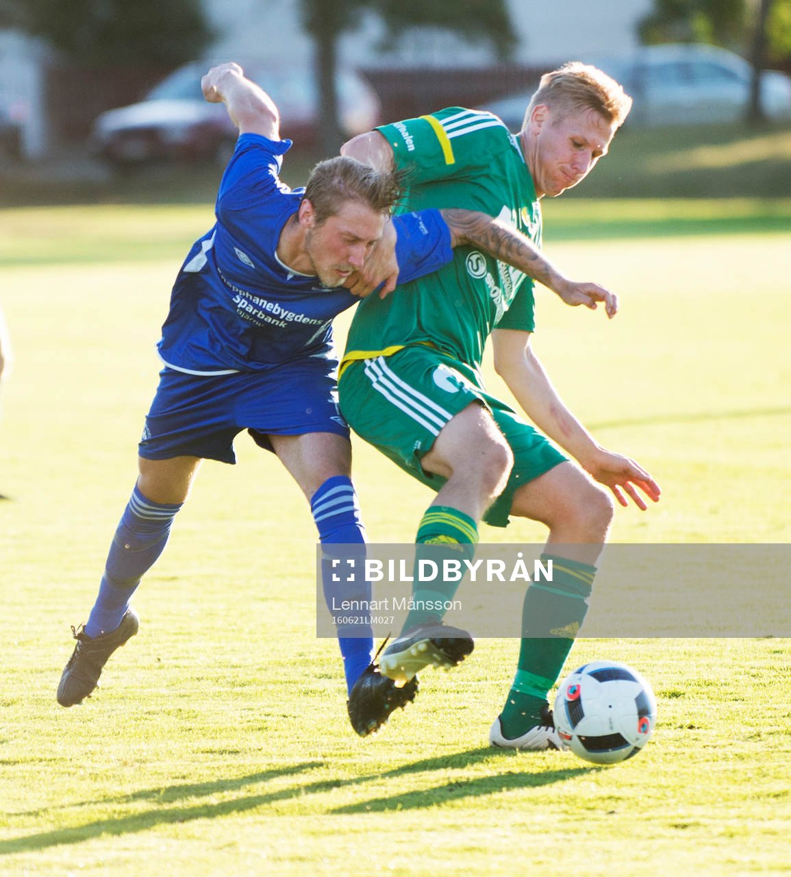 järnums Pontus Lindell  i matchen i division 5 mellan Åhus och Bjärnum i Åhus 21 juni 2016.