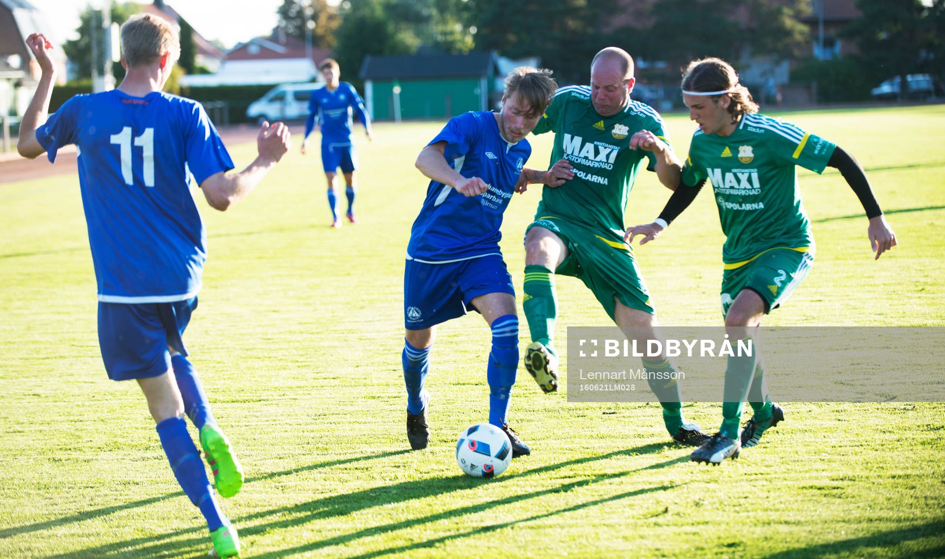 Bjärnums Pontus Lindell i matchen i division 5 mellan