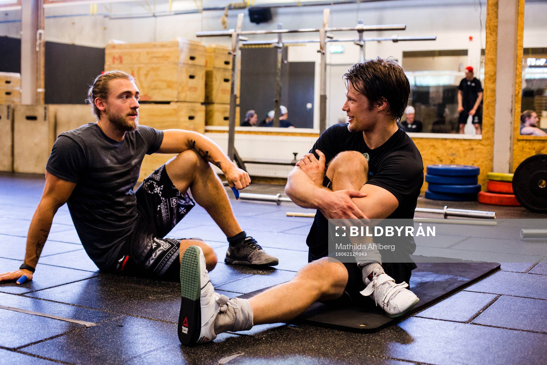 Rögles fystränare Erik Olsson och spelare Viktor Lindgren