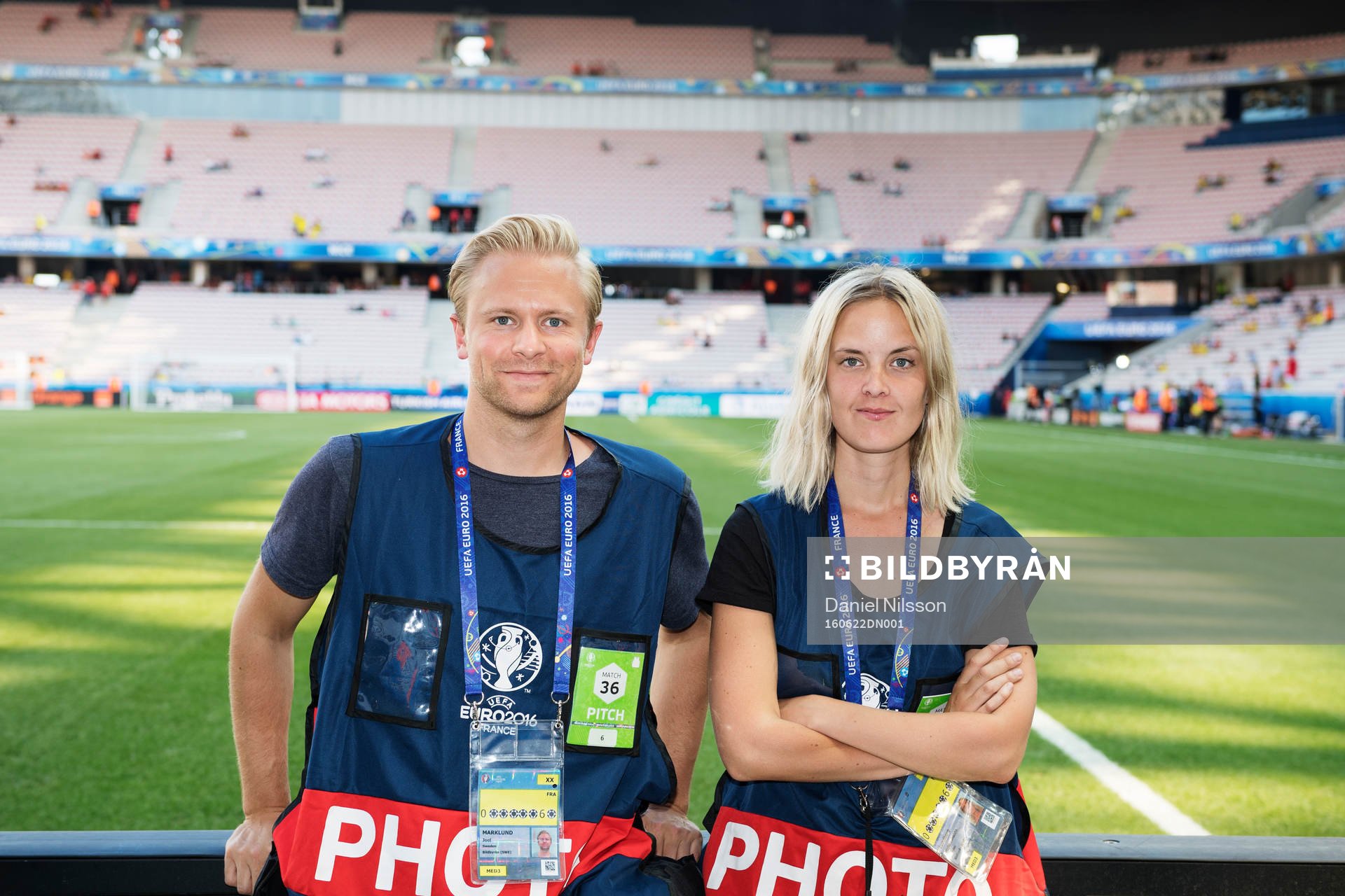 Bildbyråns fotografer Joel Marklund och Johanna Lundberg
