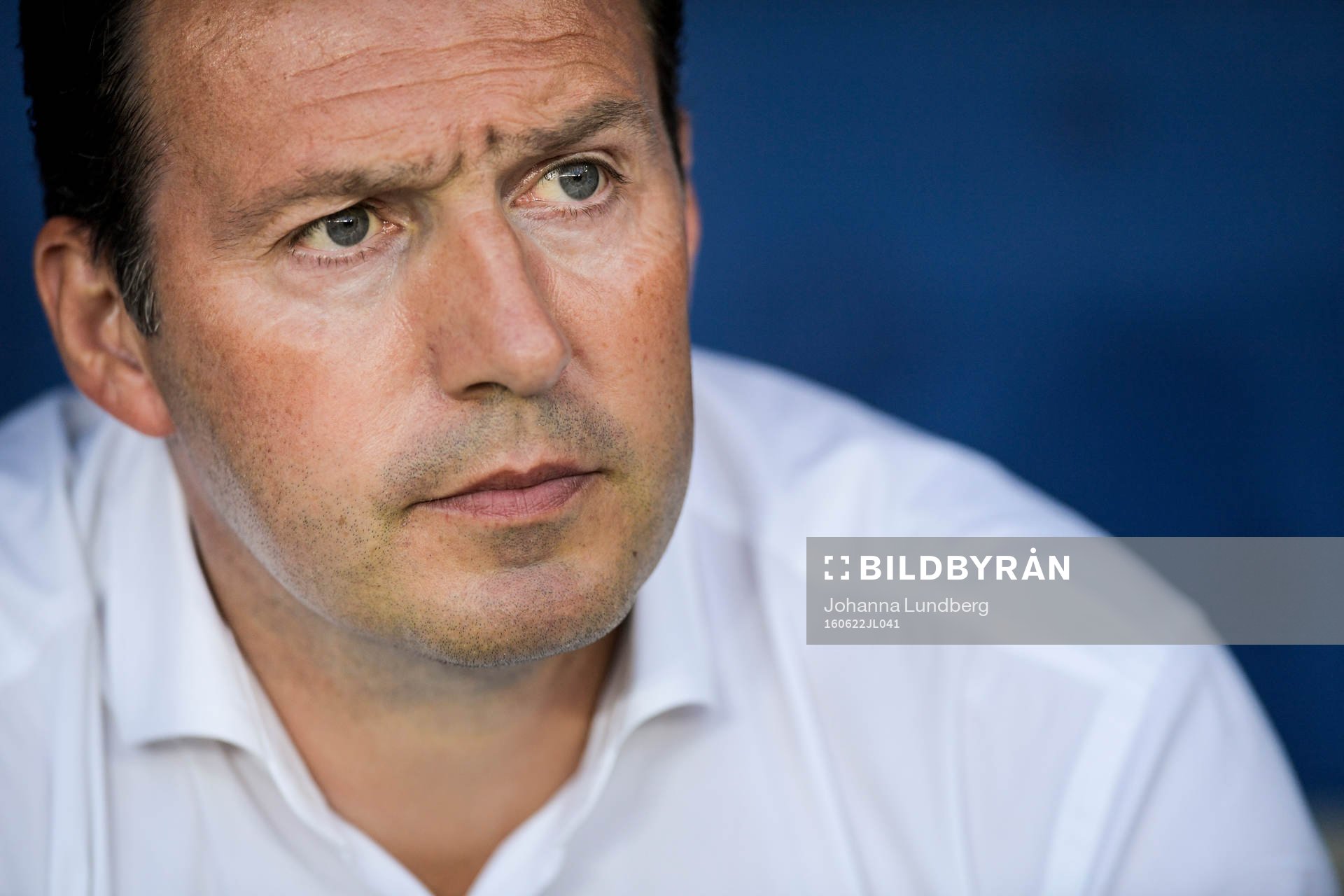 Belgiens förbundskapten Marc Wilmots i fotbollsmatchen