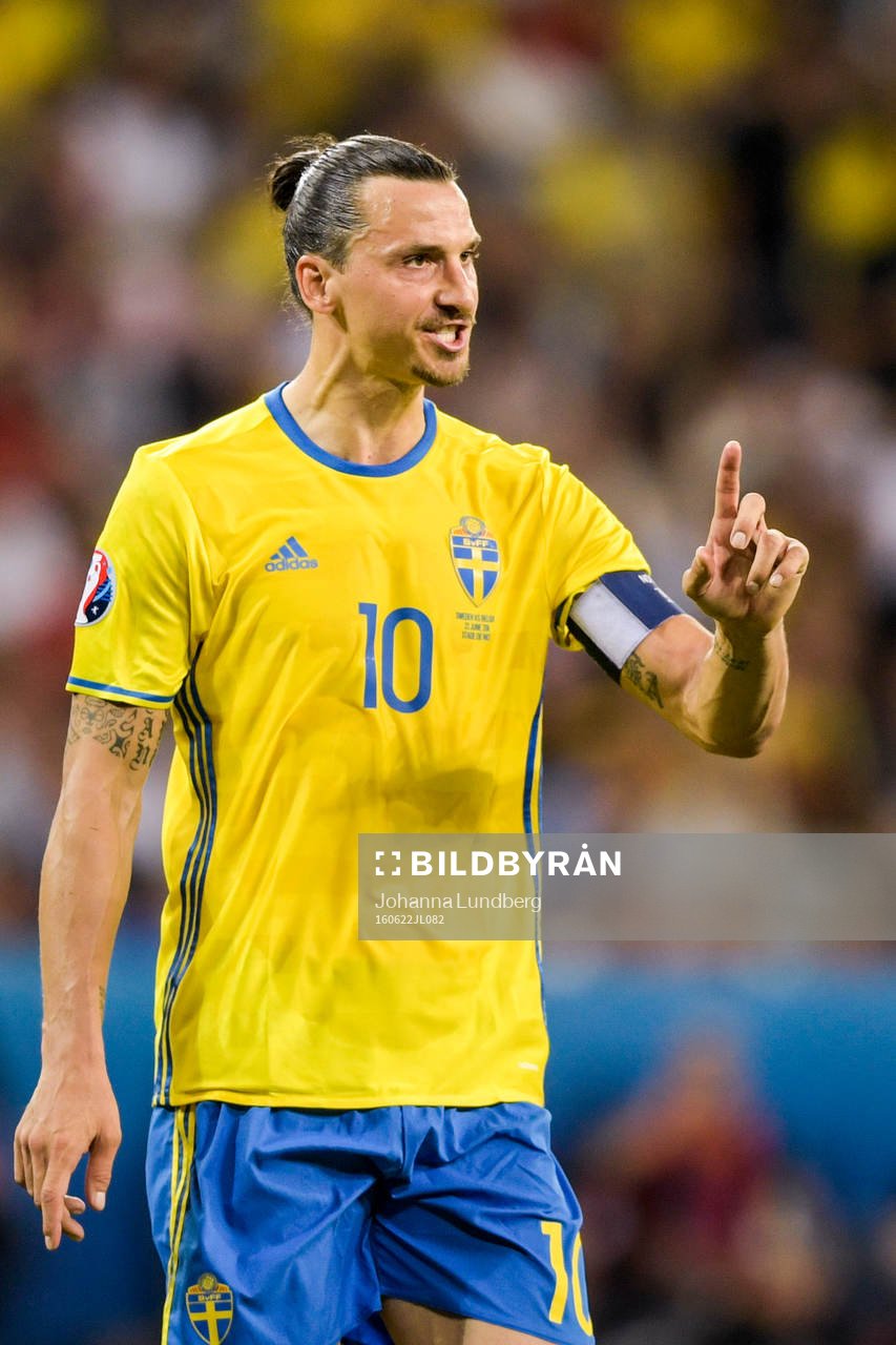 Sveriges Zlatan Ibrahimovic skäller på Belgiens Thomas