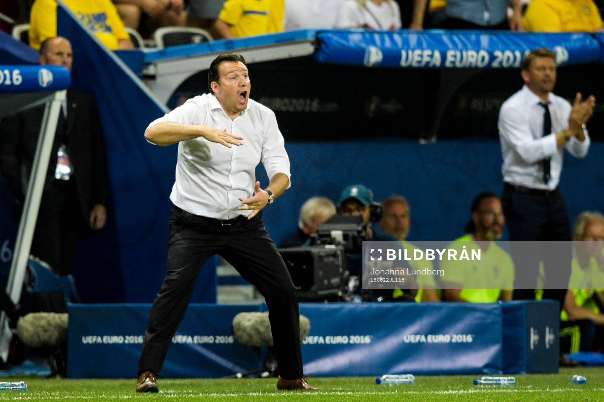 Belgiens förbundskapten Marc Wilmots i fotbollsmatchen