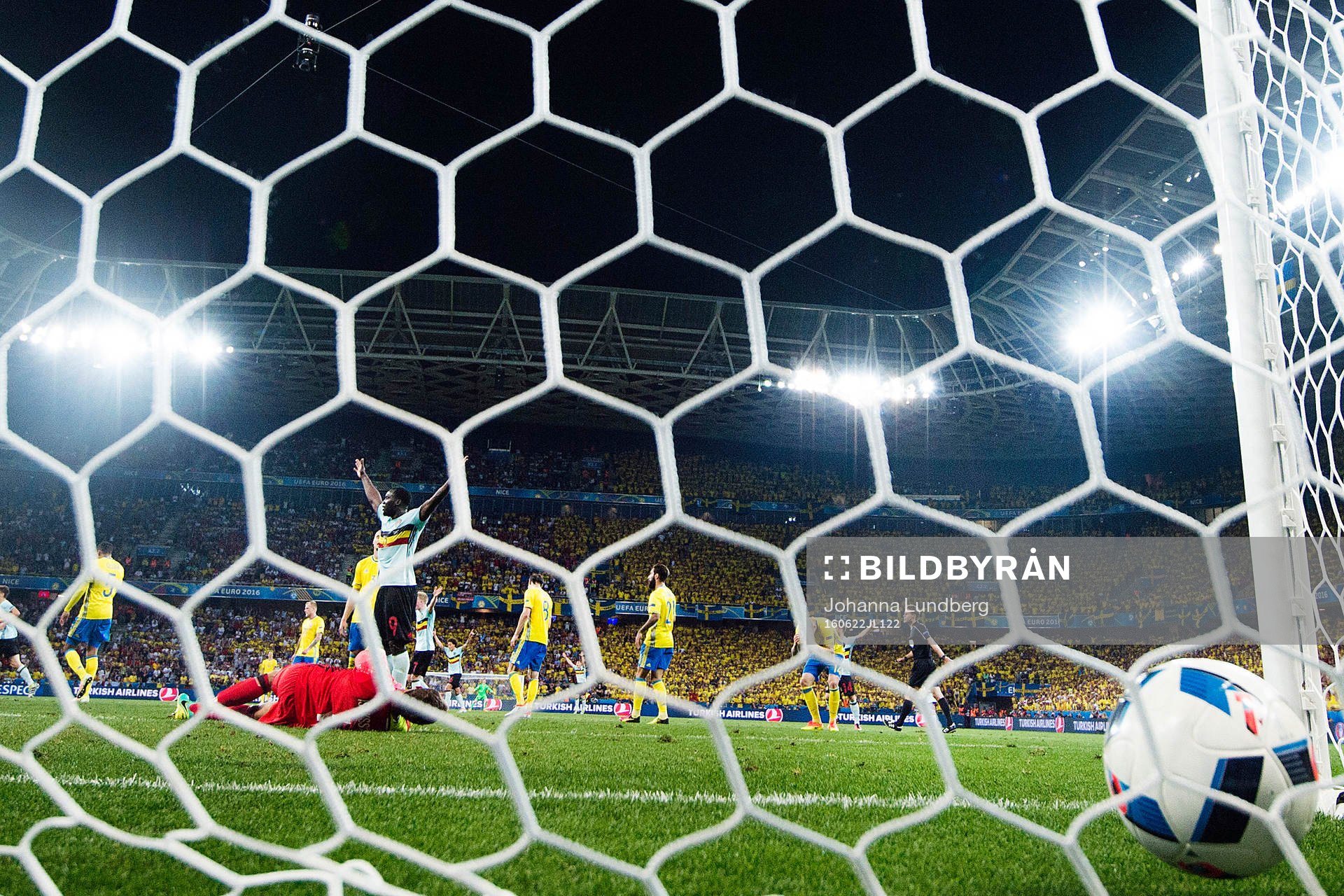 Belgiens Romelu Lukaku jublar