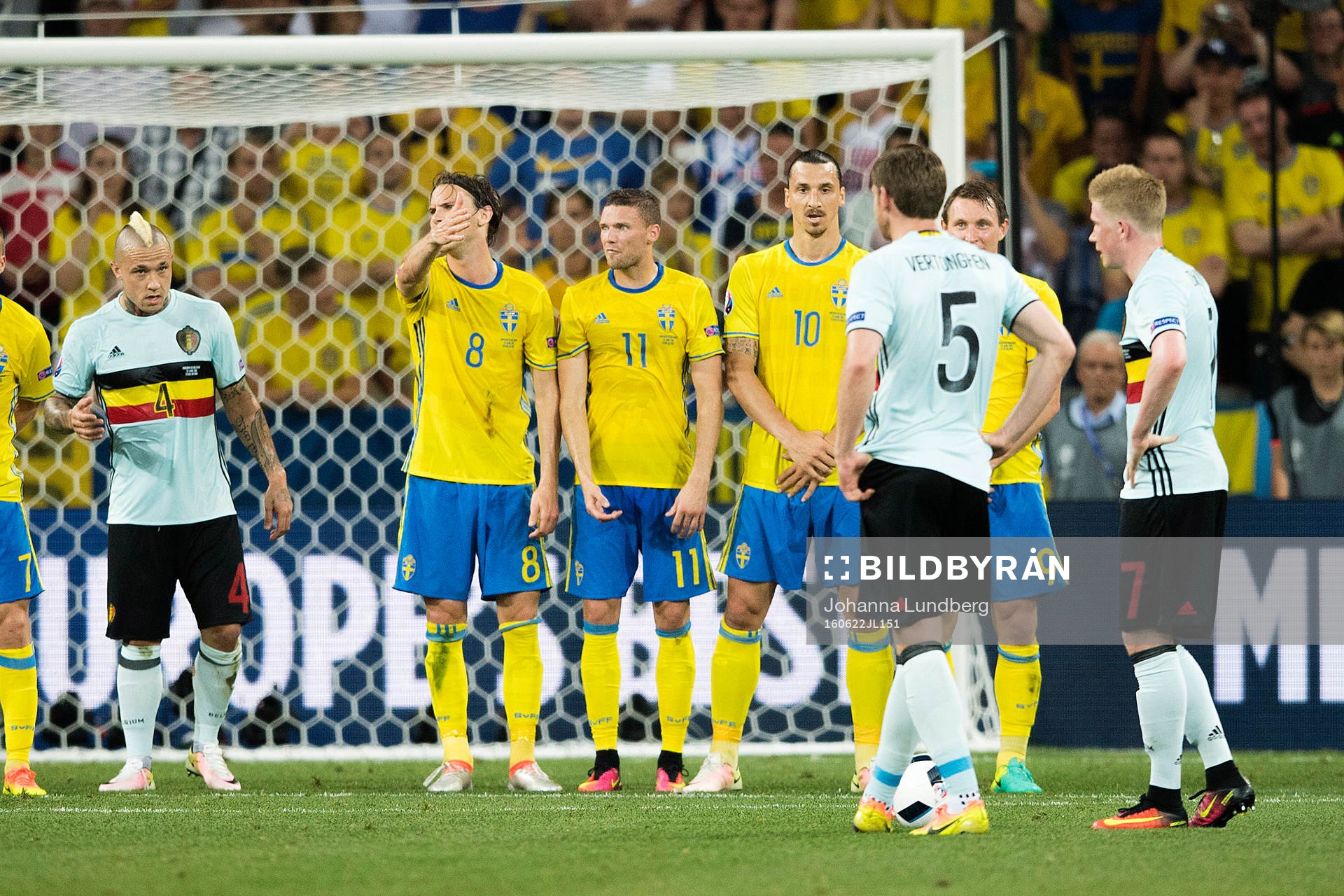 Sveriges Albin Ekdal, Marcus Berg, Zlatan Ibrahimovic och