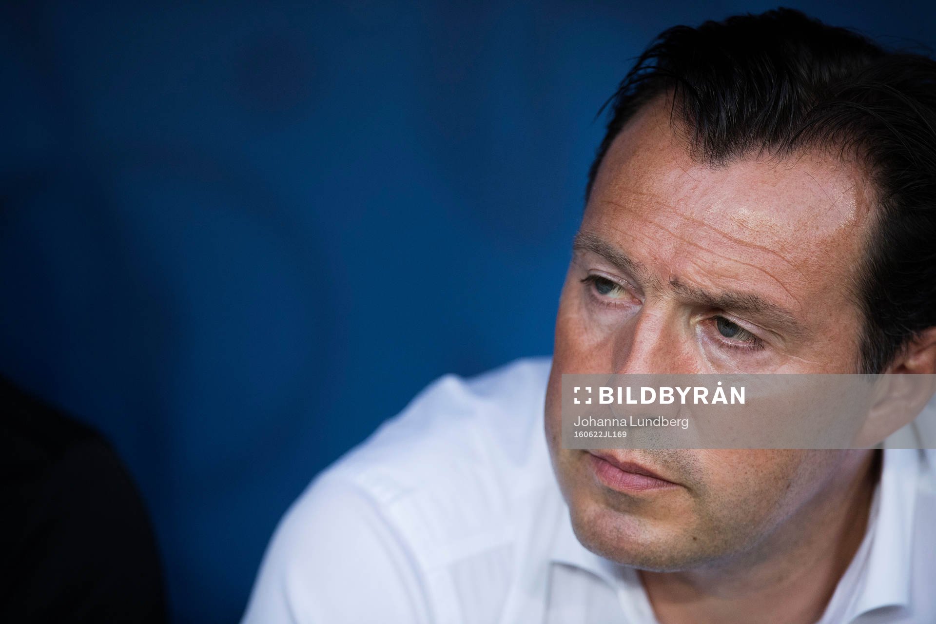 Belgiens förbundskapten Marc Wilmots i fotbollsmatchen