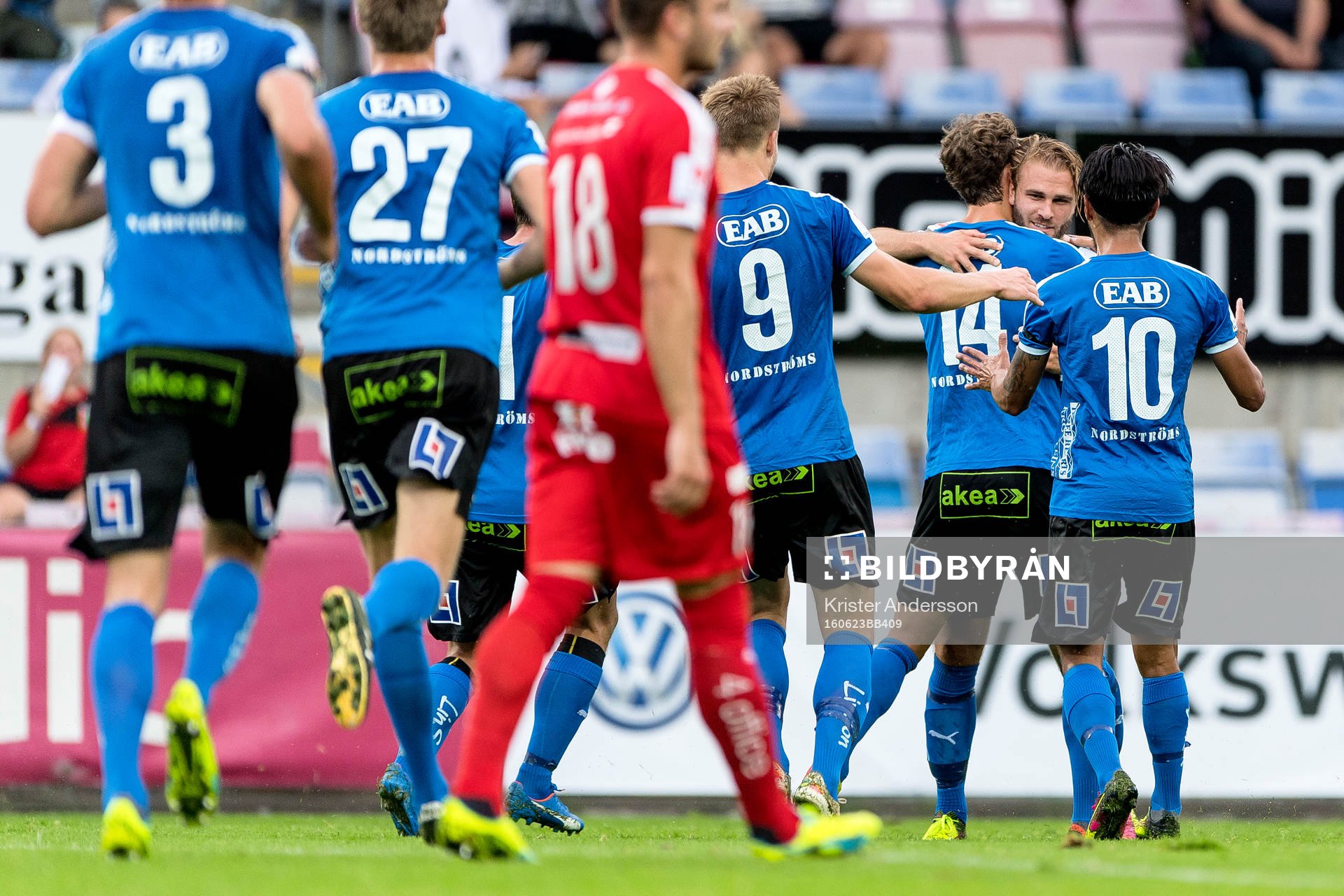 Halmstads spelare jublar