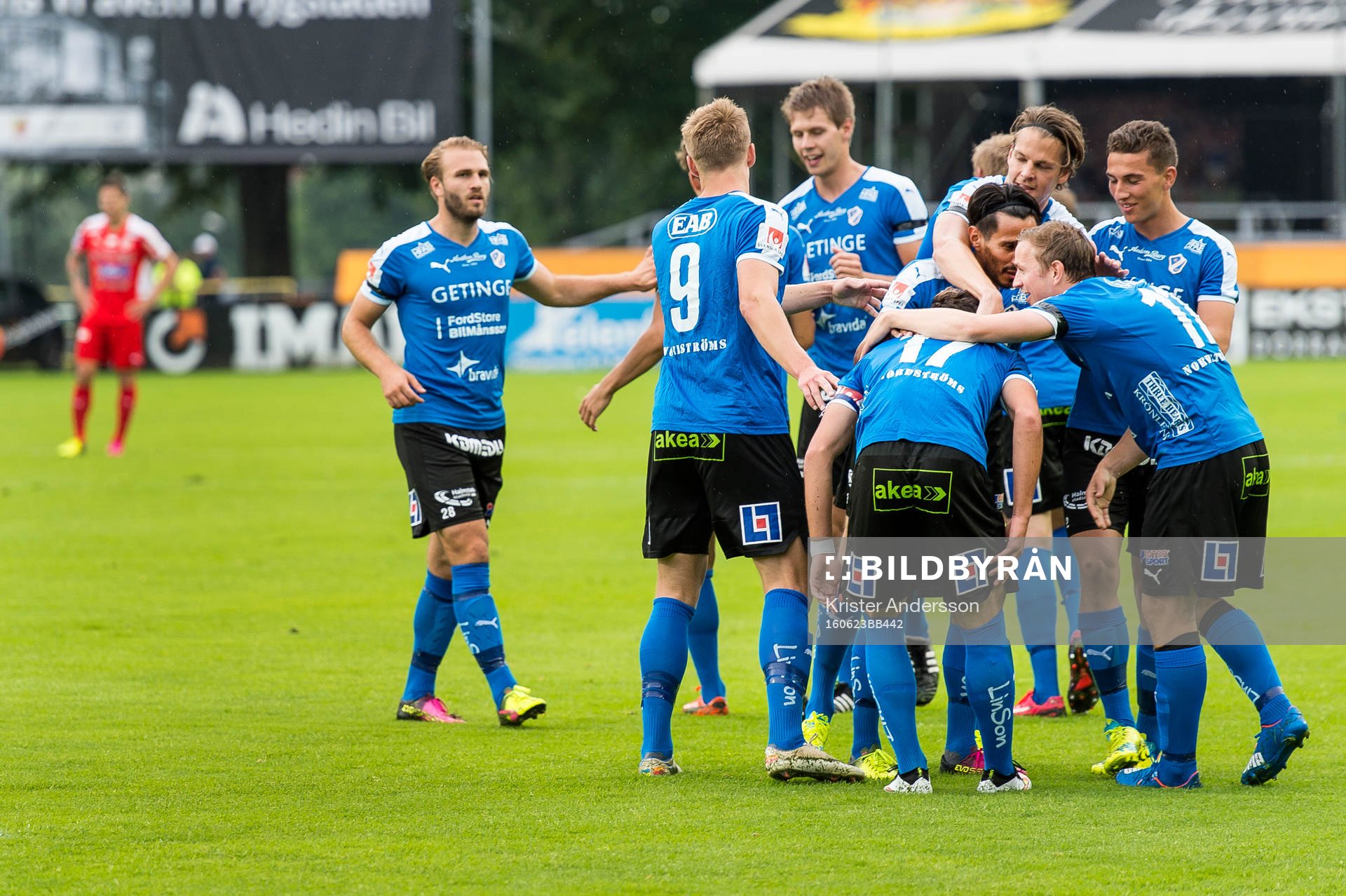 Halmstads spelare jublar