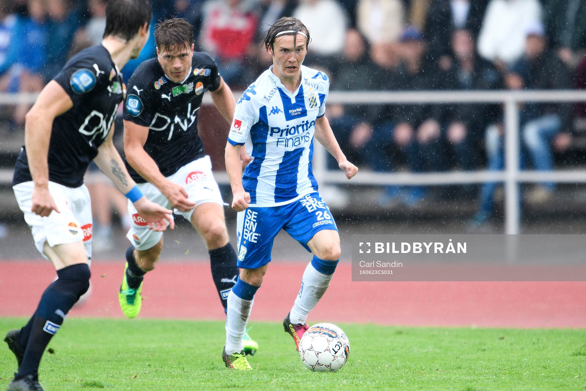 IFK Göteborgs Patrik Karlsson Lagemyr under träningsmatchen i fotboll mellan IFK Göteborg och Strömsgodset den 23 juni 2016 i Stenungsund.