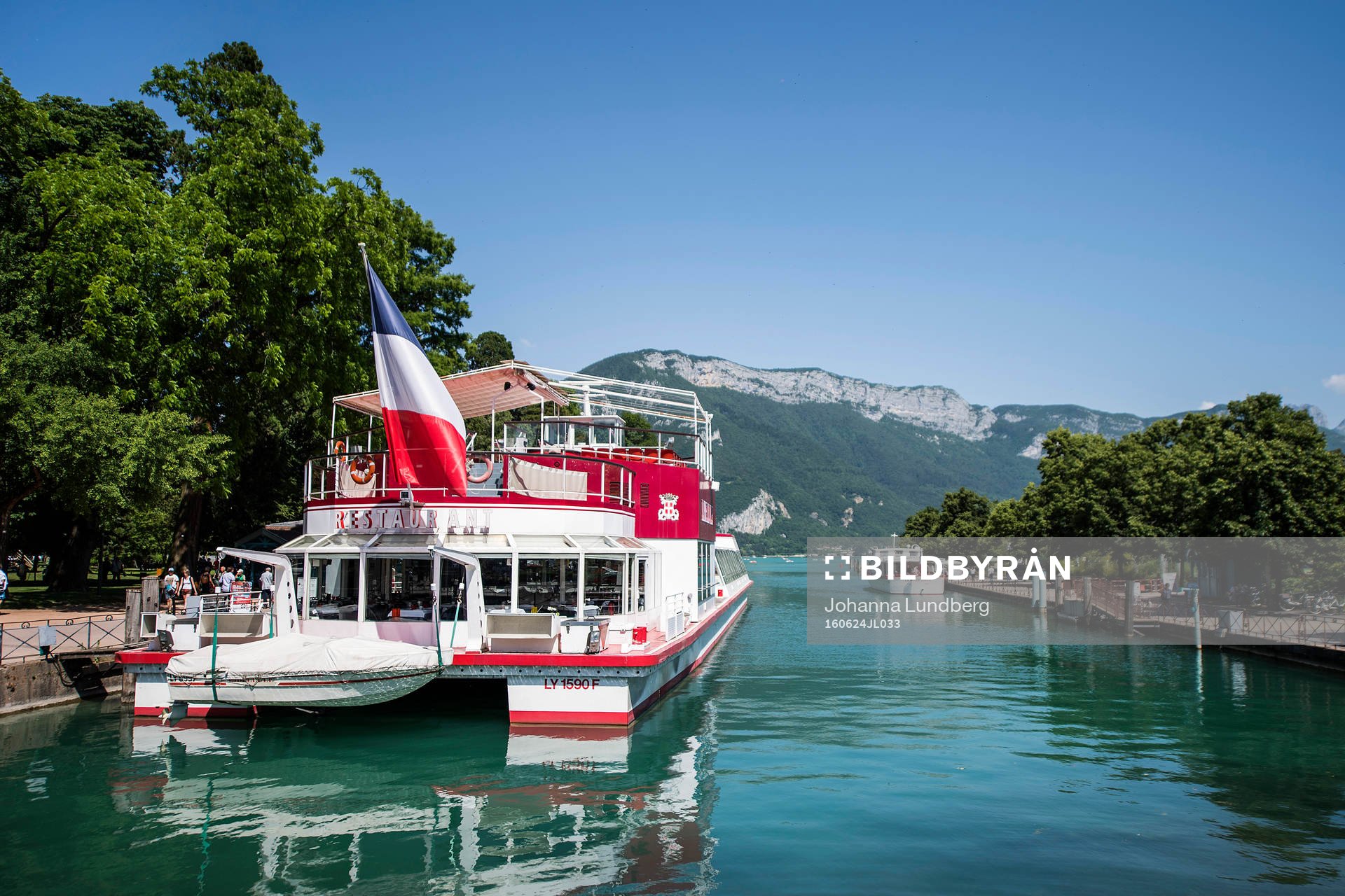  Lake Annecy  där Island har sitt basläger under fotbolls-EM den 24 juni 2016 i Annecy.