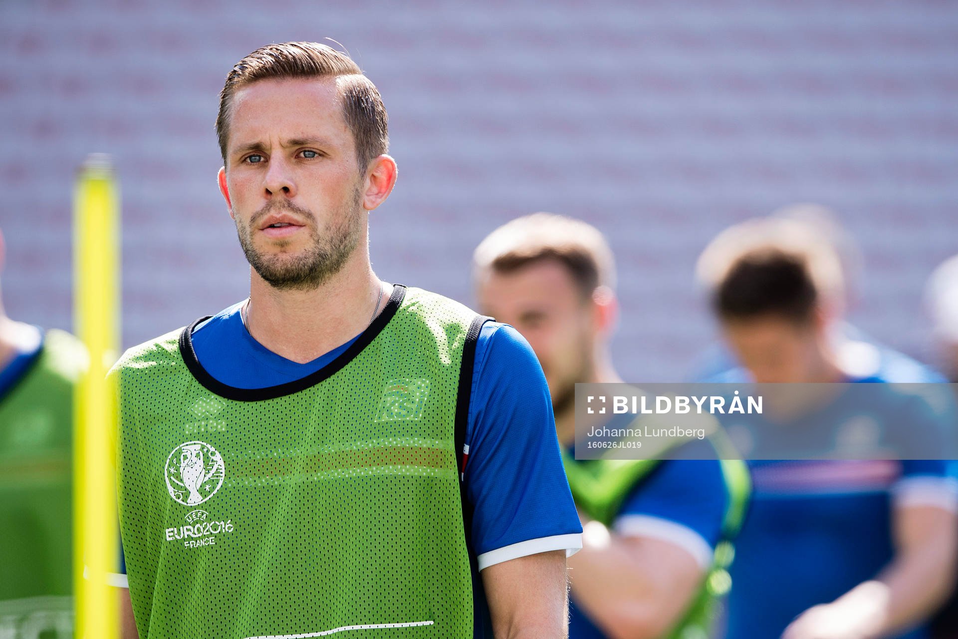 Gylfi Sigurdsson  på Islands fotbollslandslags träning