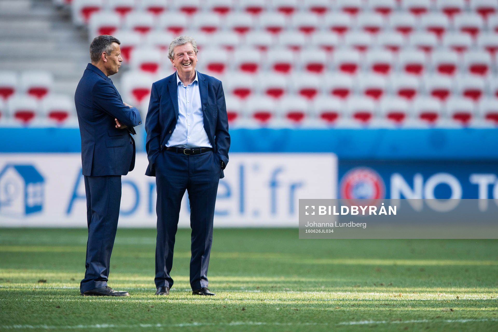 förbundskapten Roy Hodgson på Englands fotbollslandslags träning under fotbolls-EM den 26 juni 2016 i Nice.