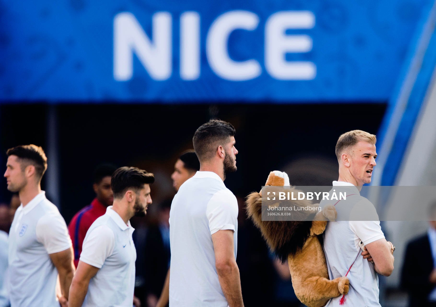 målvakt Joe Hart   på Englands fotbollslandslags träning under fotbolls-EM den 26 juni 2016 i Nice.