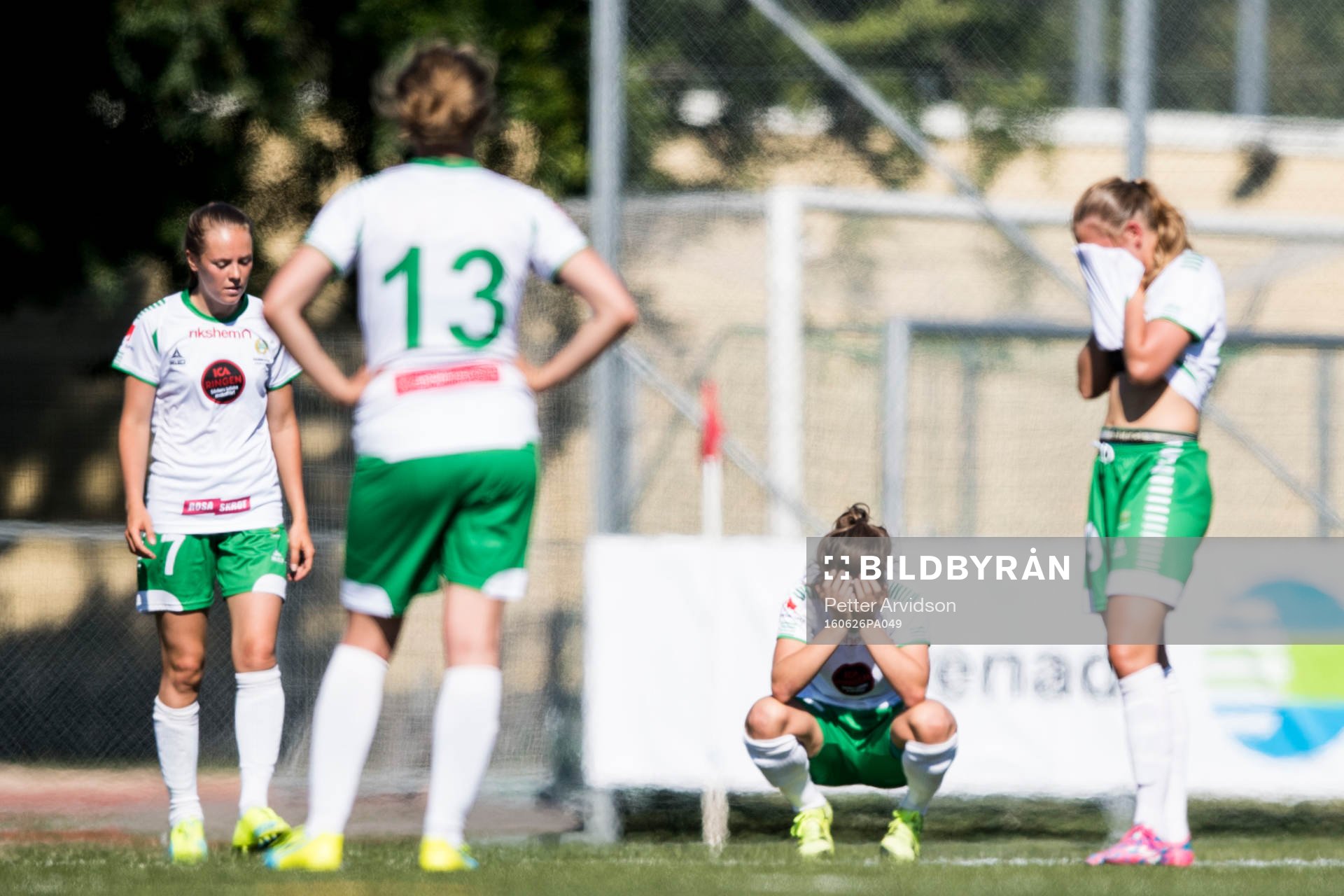 Hammarbys Catrhine Dahlström, Hanna Olsson och Maja