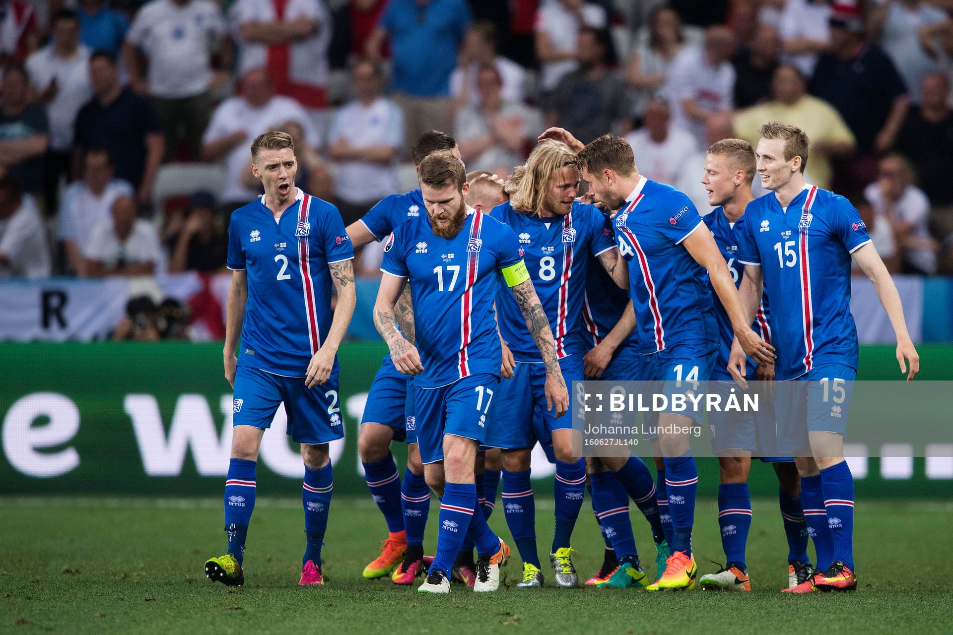 Islands Birkir Saevarsson, Aron Gunnarsson, Birkir