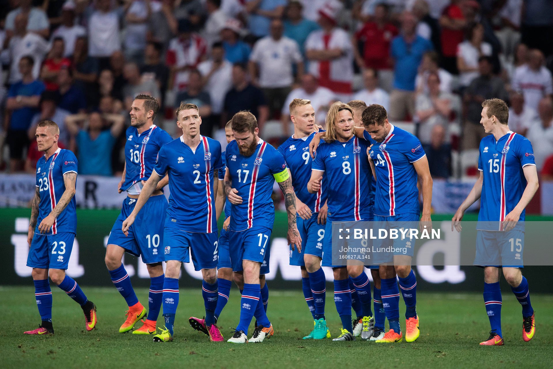 Islands Birkir Saevarsson, Aron Gunnarsson, Birkir